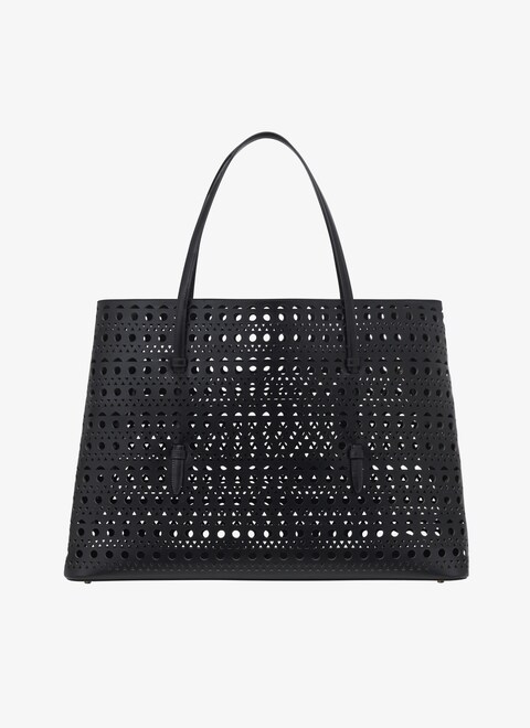 Tasche Mina 50 aus Luxus-Kalbsleder mit Vienne-Muster - maison-alaia.com