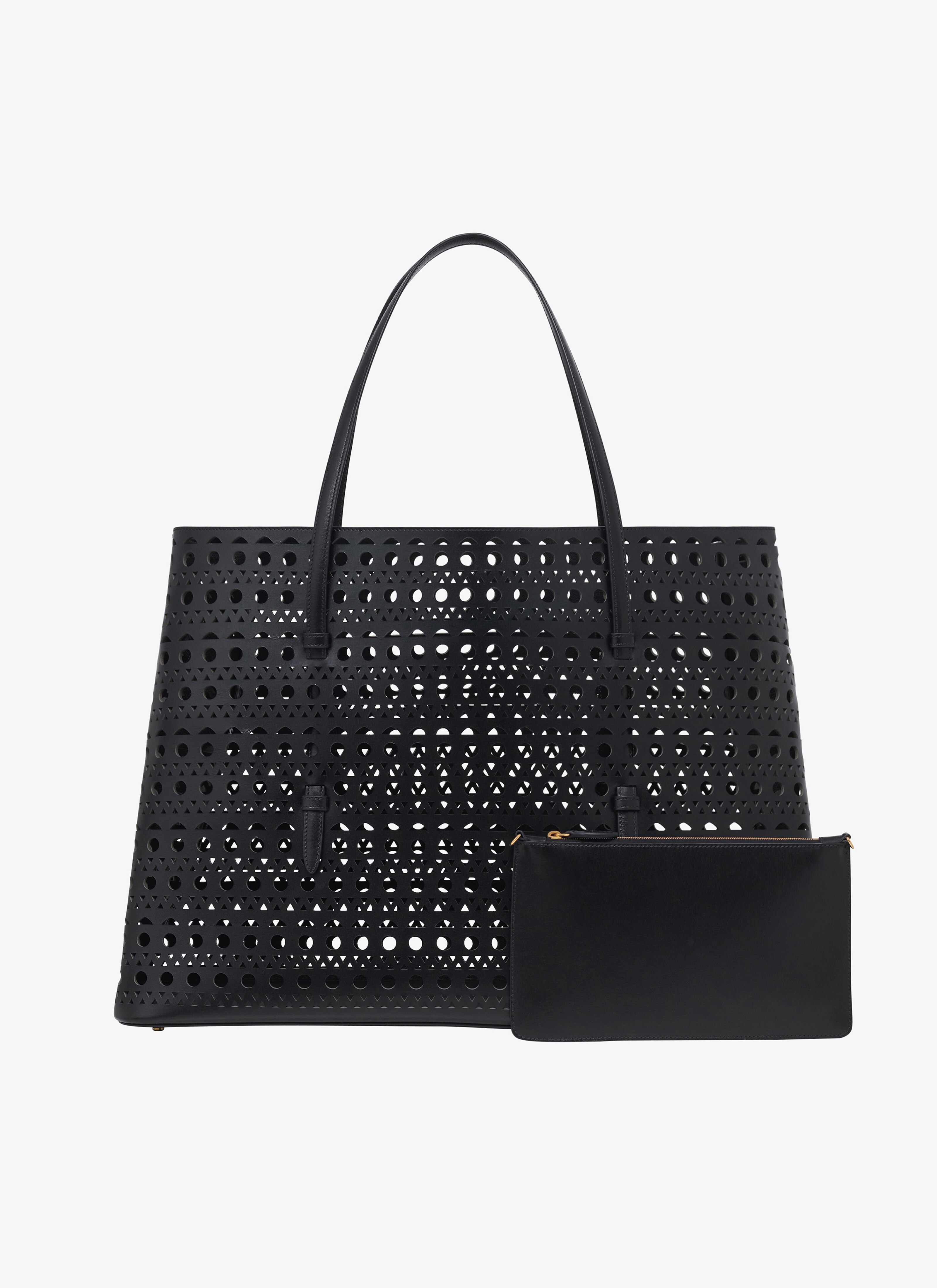 ALAÏA BLACK MINA 50 BAG IN VIENNE CALFSKIN