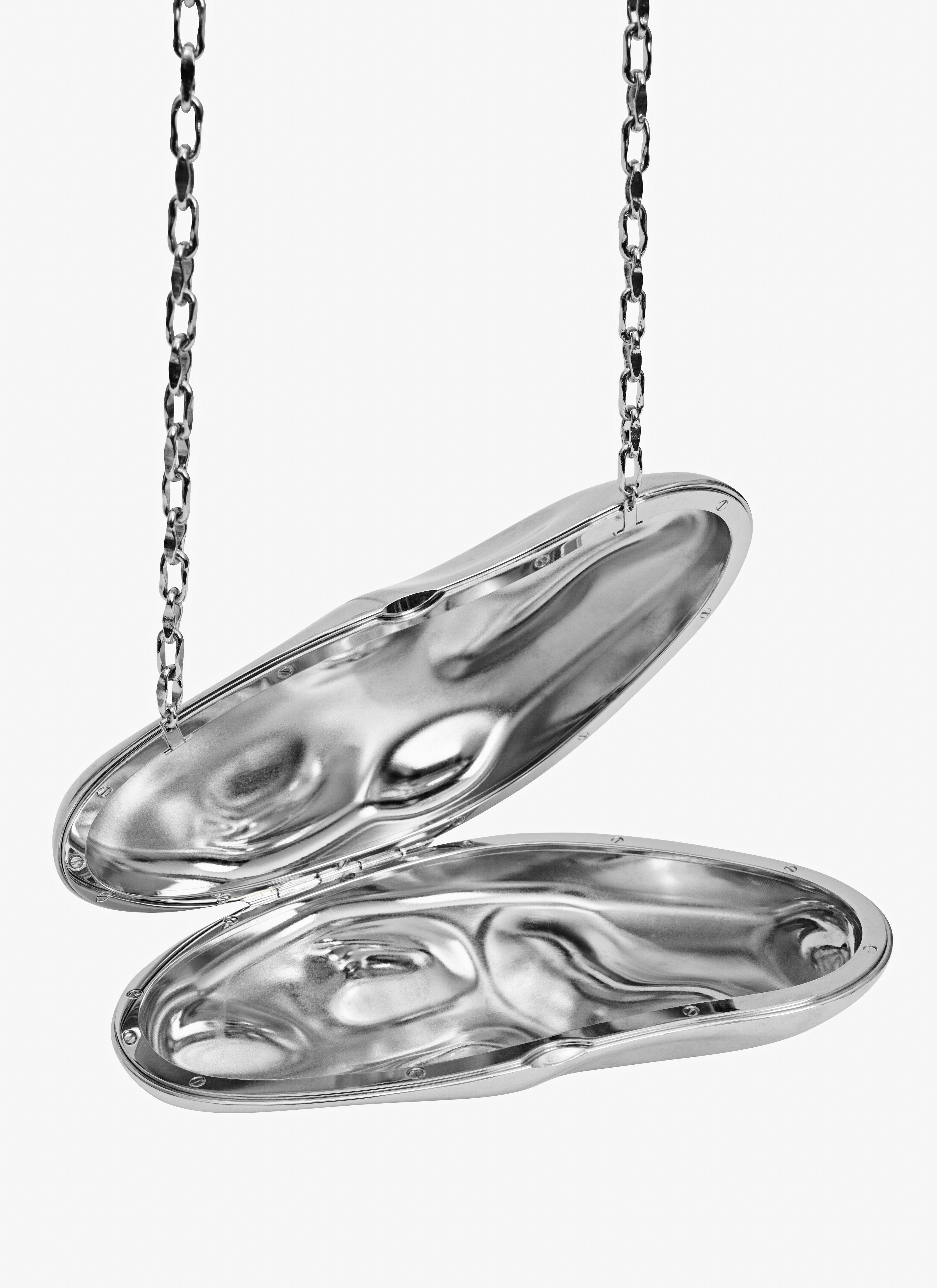 Fluide minaudiere bag in aluminium - maison-alaia.com