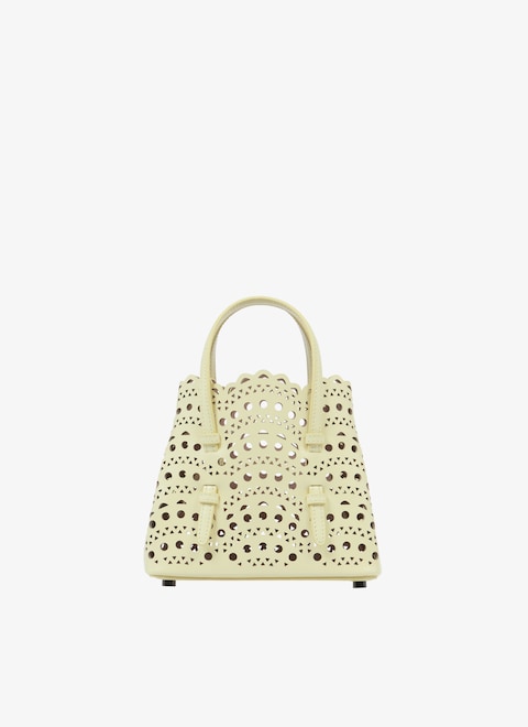 BORSA MINA 16 IN PELLE DI VITELLO VIENNE A ONDE - maison-alaia.com
