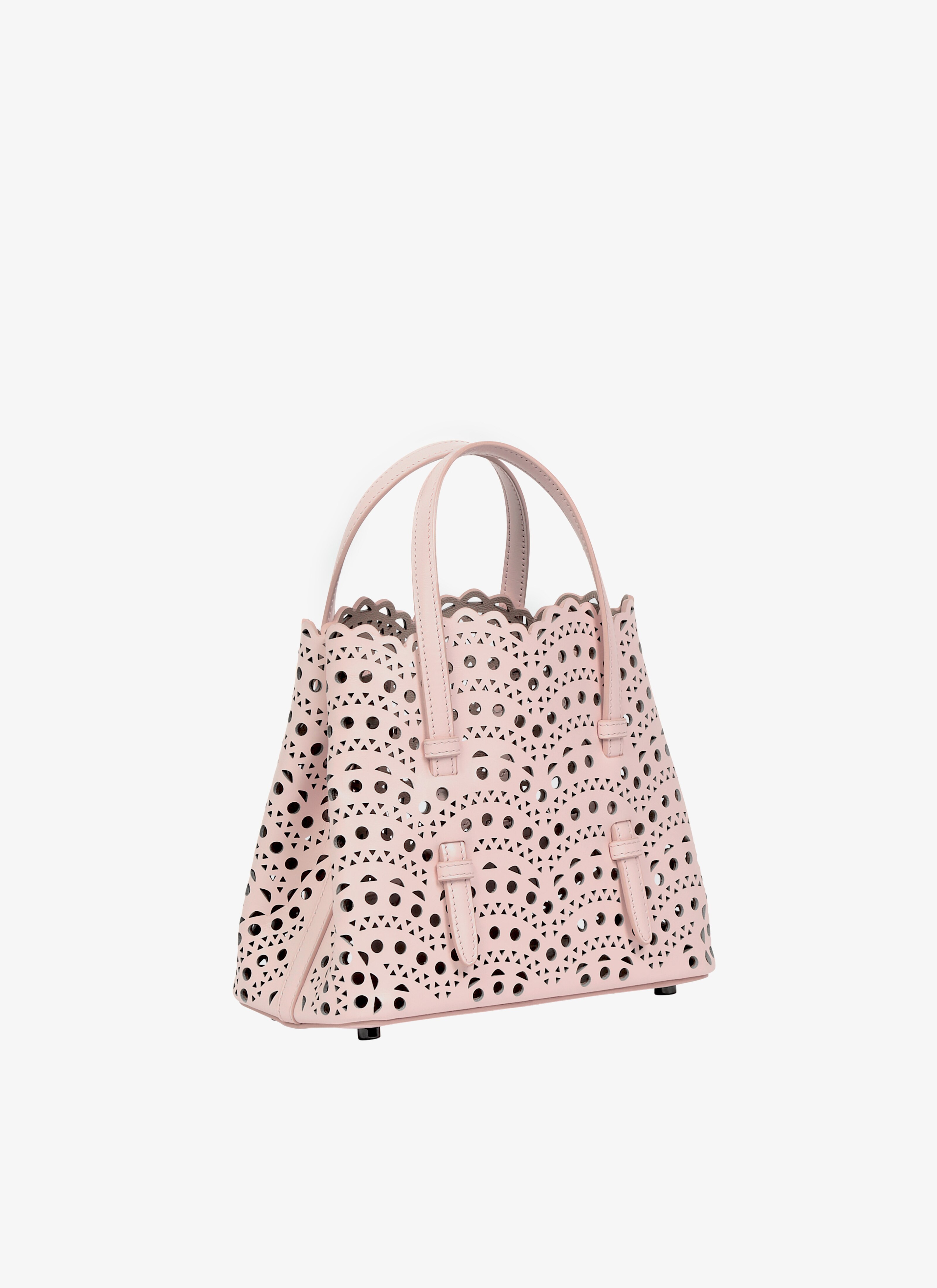 ALAÏA PINK MINA 20 BAG IN VIENNE WAVE CALFSKIN