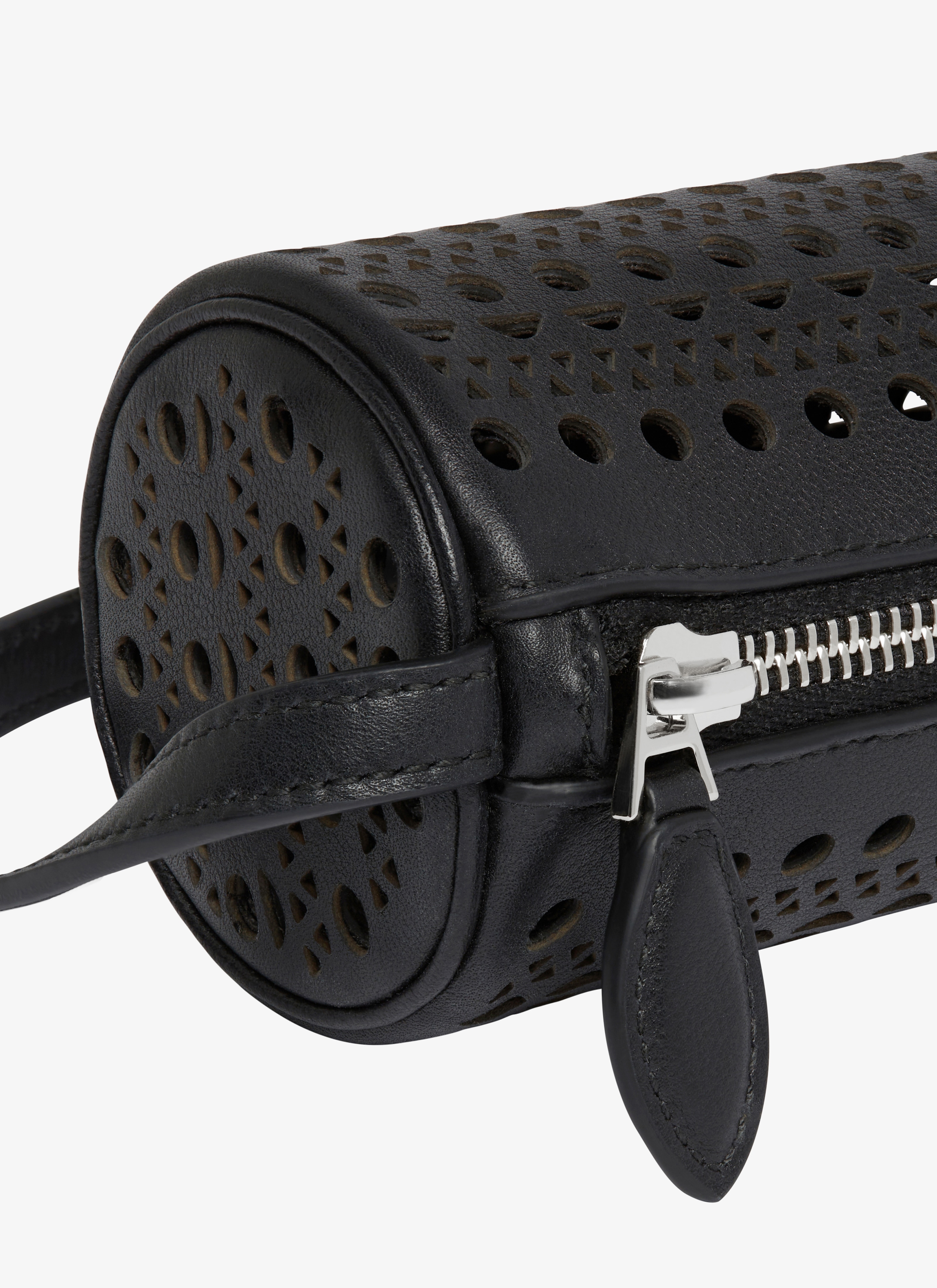 ALAÏA BLACK MINI TUBE BAG IN CALFSKIN