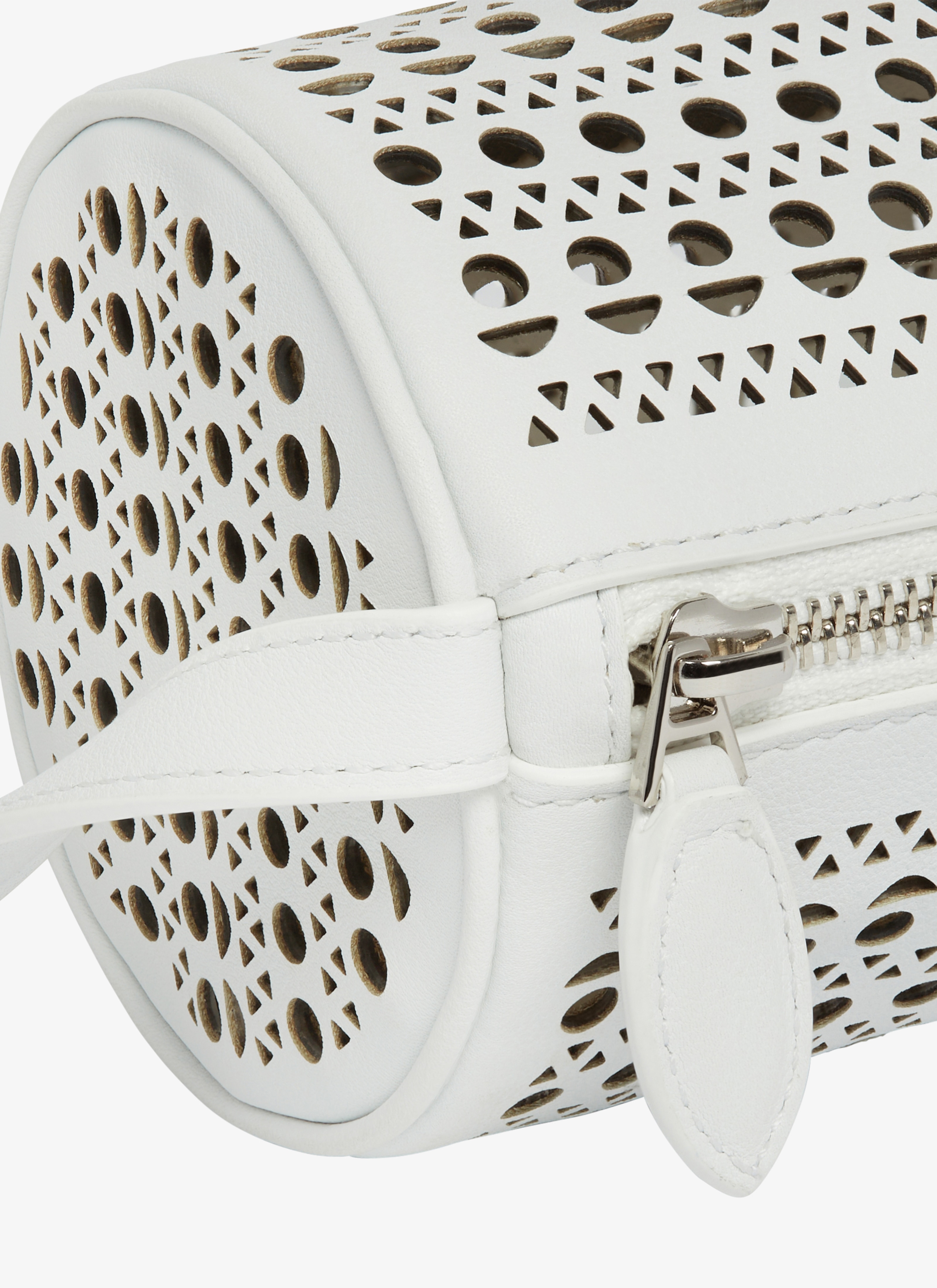 ALAÏA WHITE TUBE BAG IN CALFSKIN