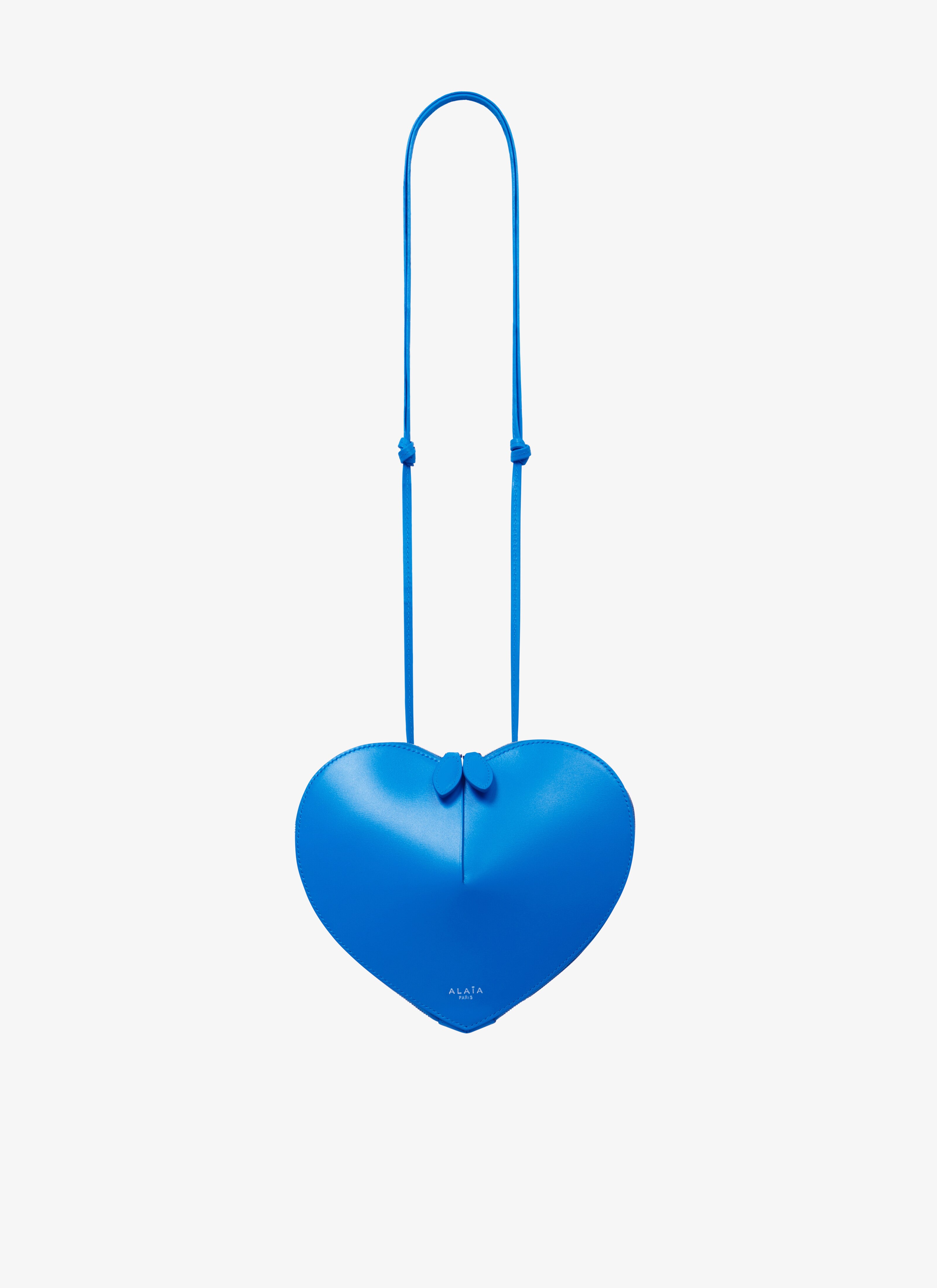 ALAÏA SAC LE CŒUR EN CUIR BLEU