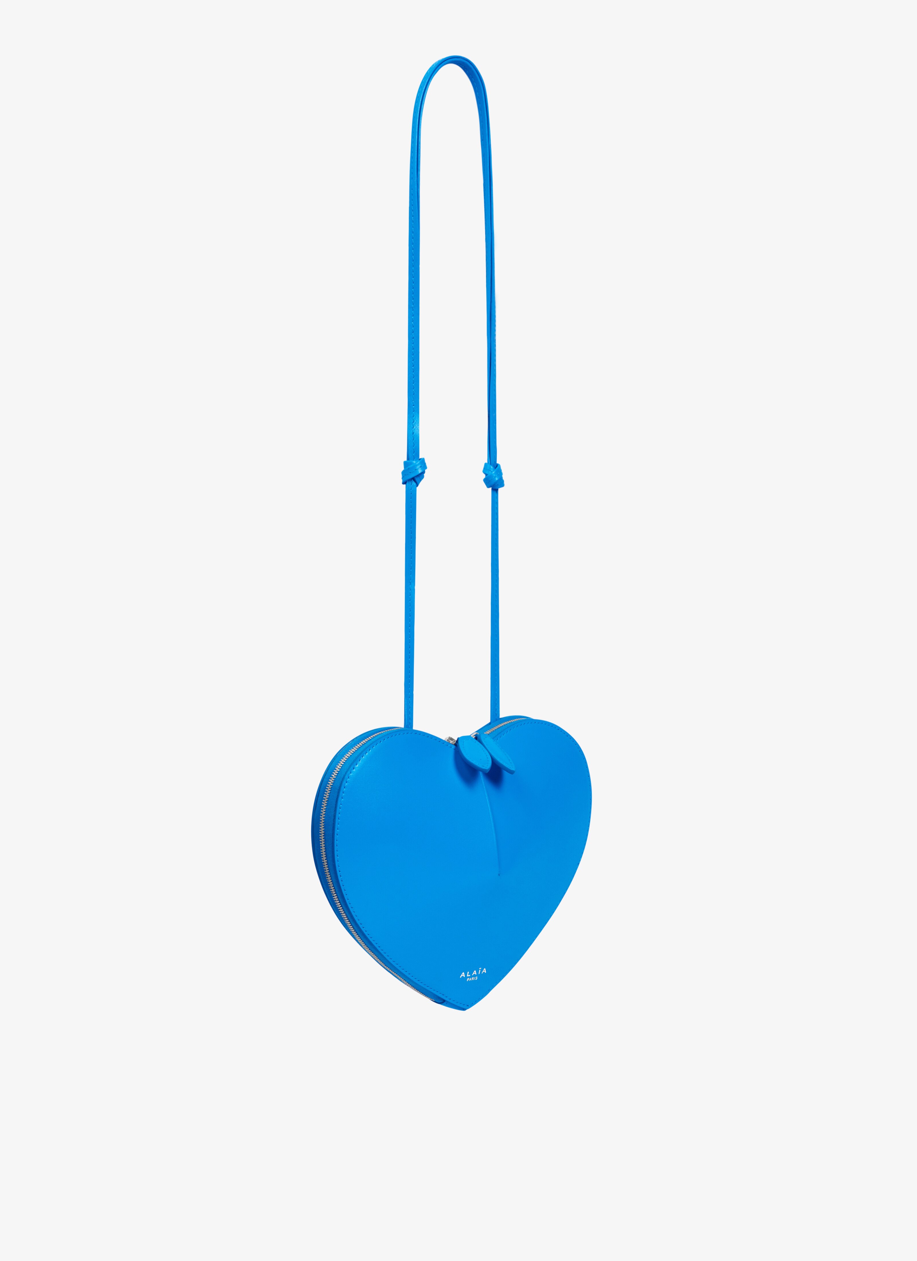 ALAÏA SAC LE CŒUR EN CUIR BLEU