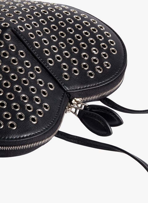 Le Coeur Studded Leather Shoulder Bag in Black - Alaia