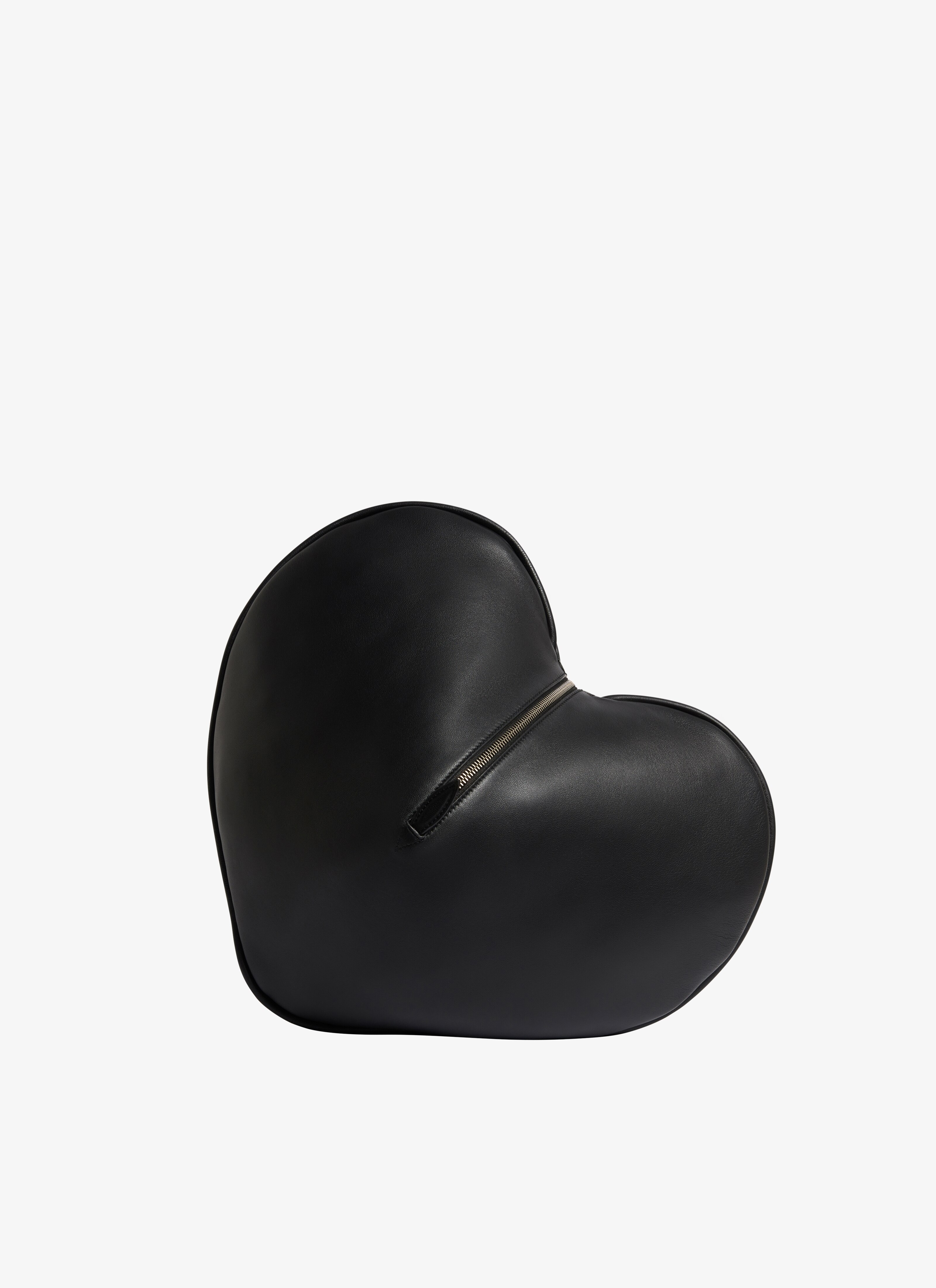 ALAÏA BLACK LE COEUR SOFT POUCH IN LAMBSKIN