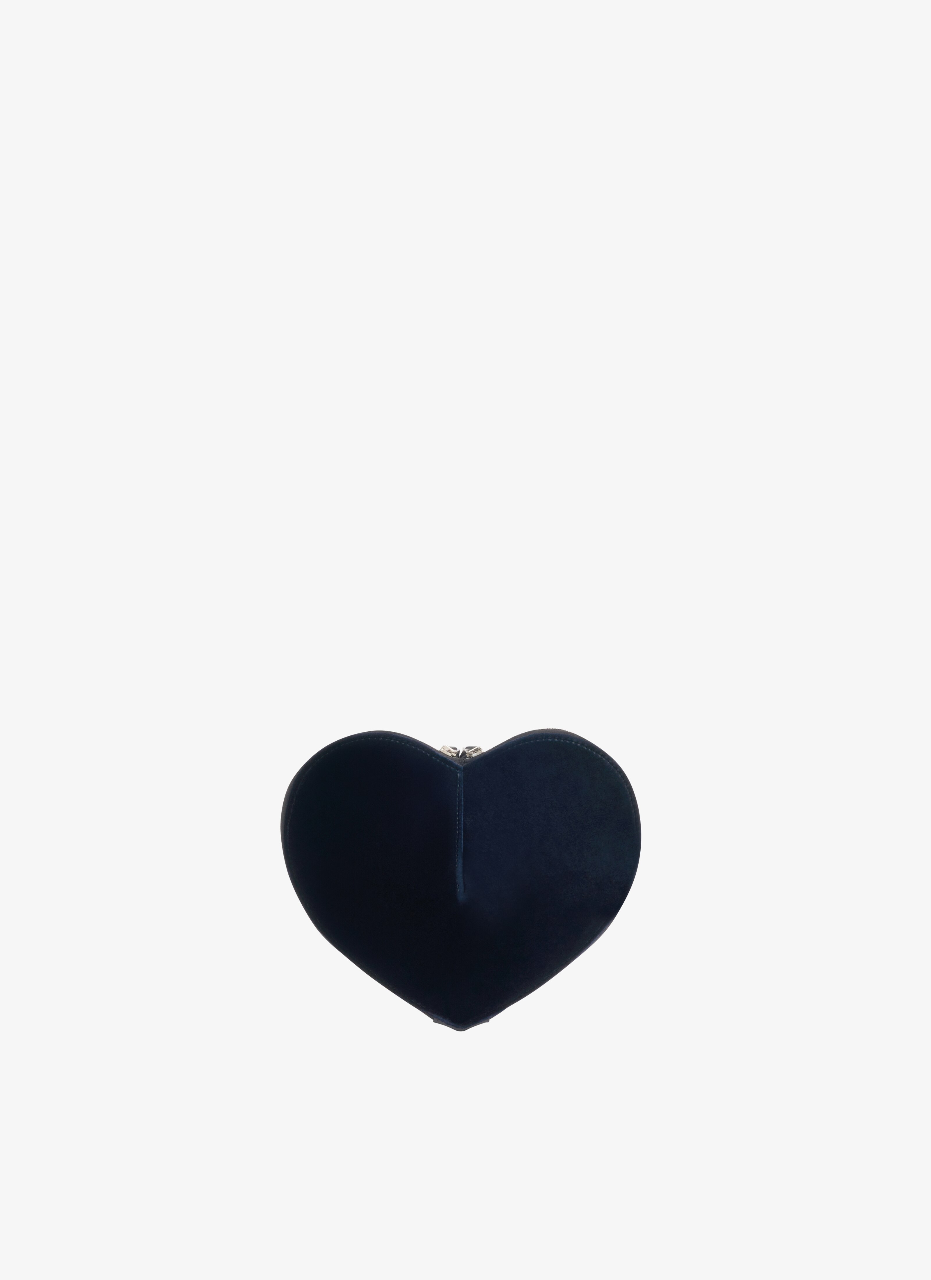 ALAÏA BLAU LE CŒUR CLUTCH AUS SAMT