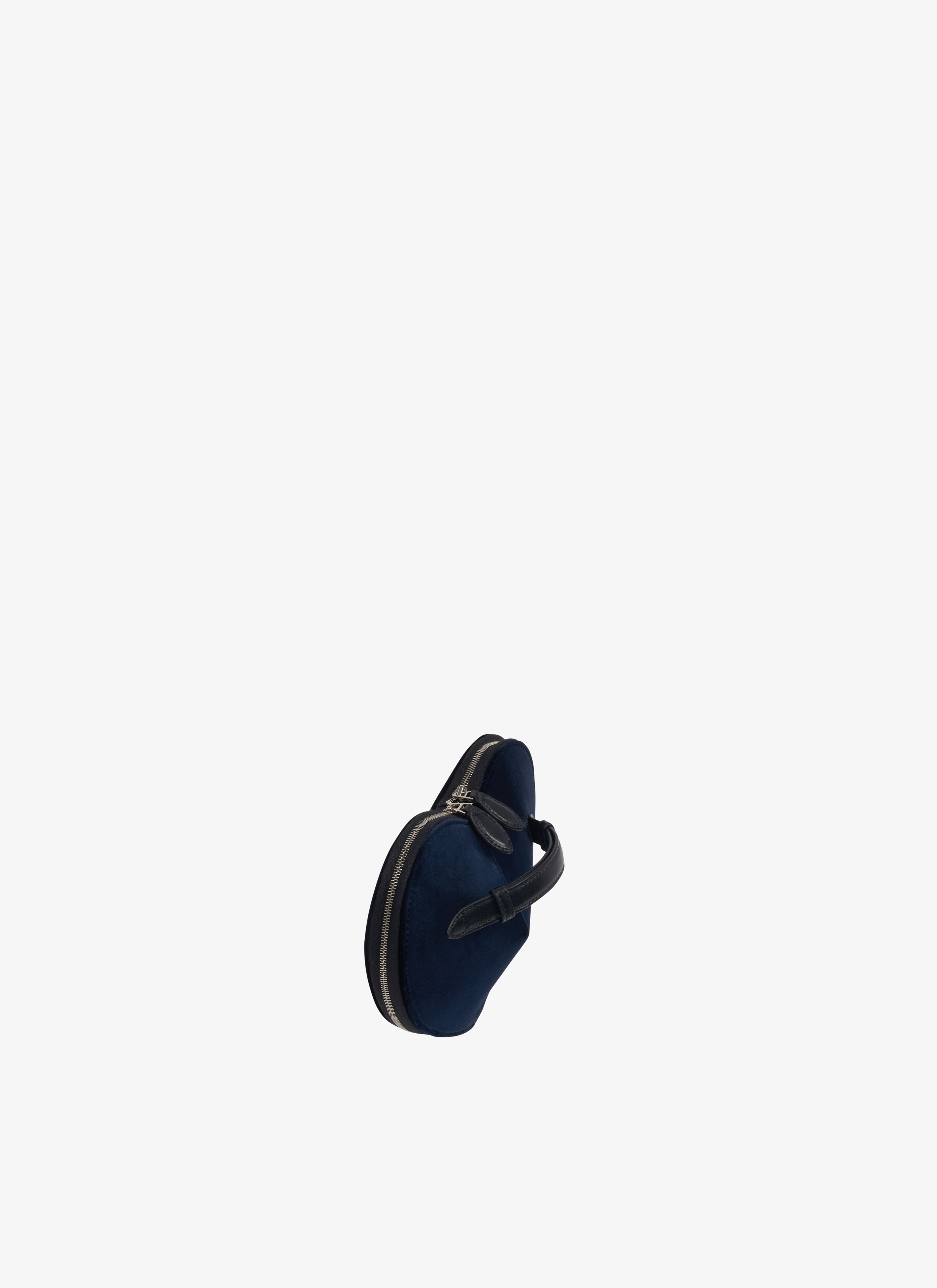 ALAÏA BLAU LE CŒUR CLUTCH AUS SAMT