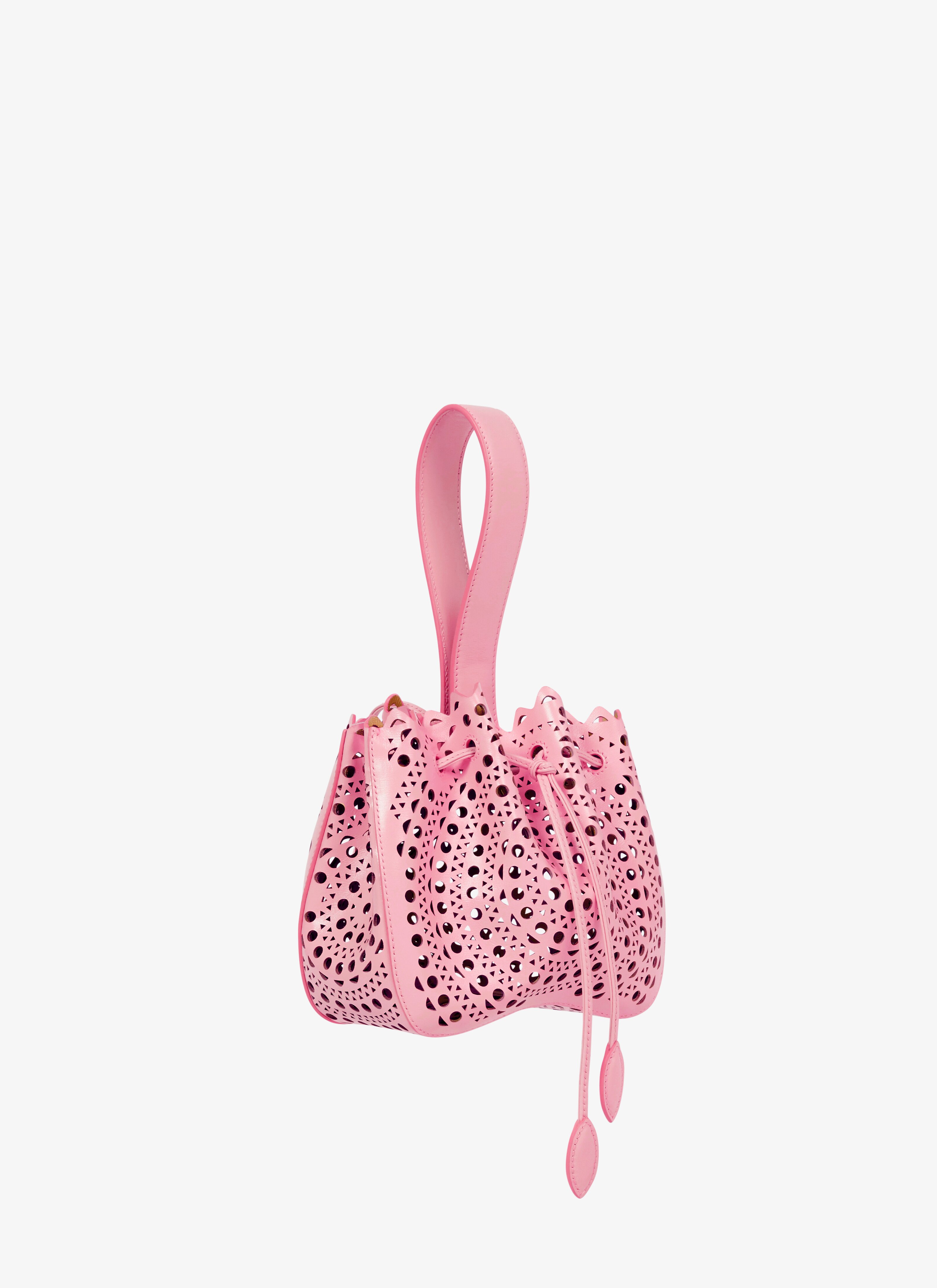 ALAÏA BORSA ROSE MARIE IN PELLE DI VITELLO NIEW VIENNE ROSA