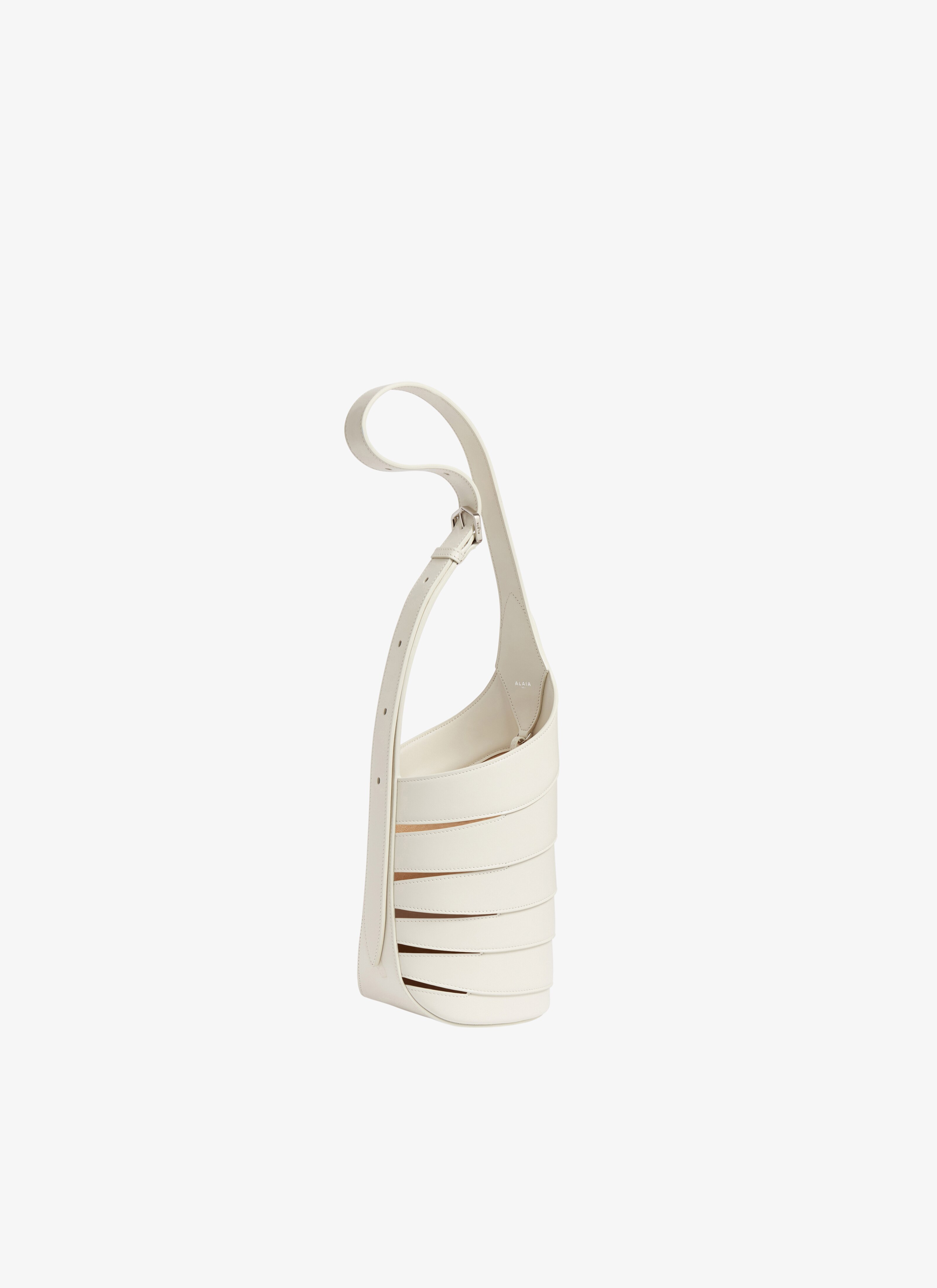 ALAÏA WHITE BABEL SMALL BAG IN GLOSSY SMOOTH CALFSKIN
