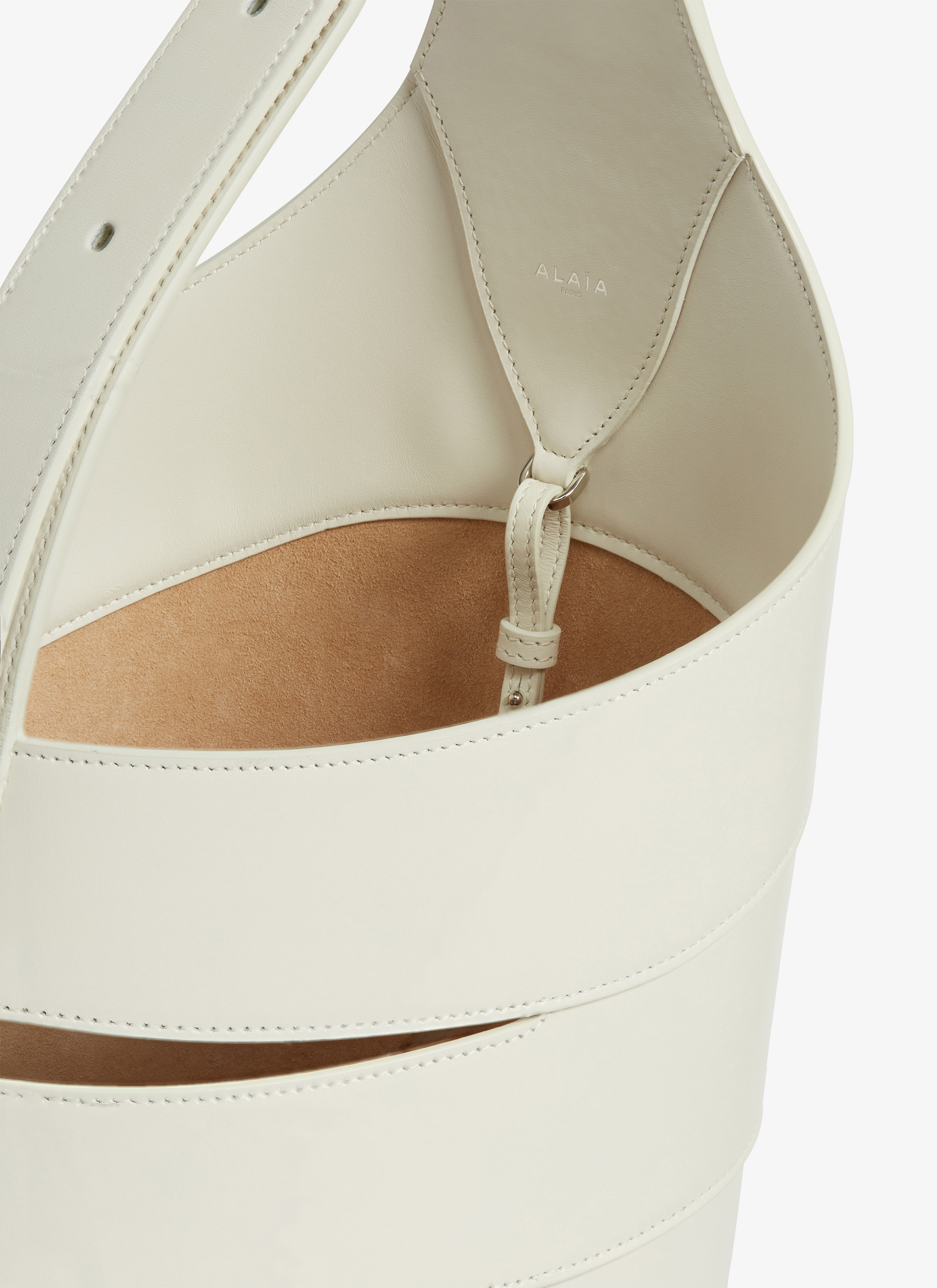 ALAÏA WHITE BABEL MEDIUM BAG IN CALFSKIN