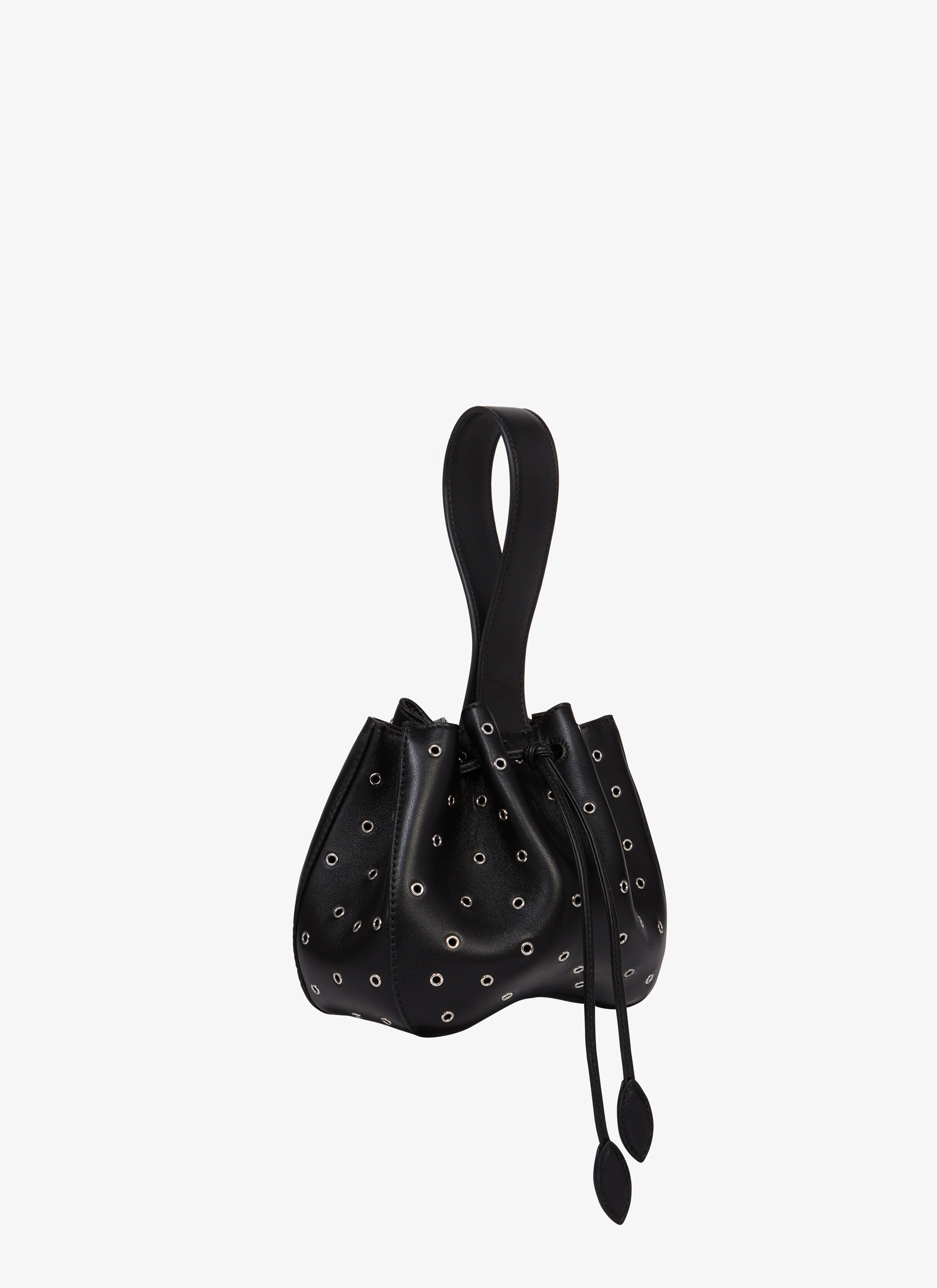 ALAÏA BLACK ROSE MARIE BAG IN CALFSKIN