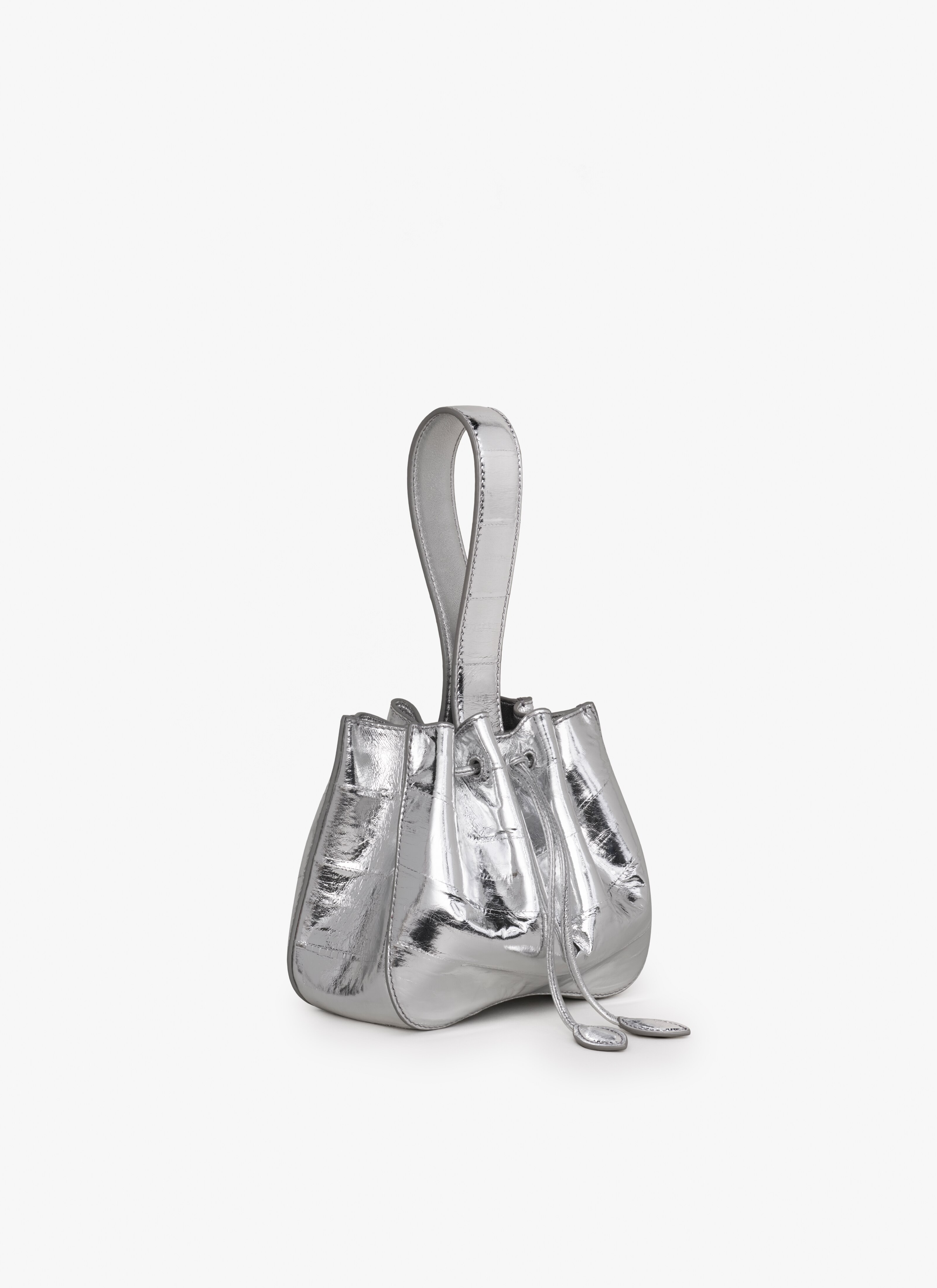 ALAÏA SILVER ROSE MARIE BAG IN CALFSKIN
