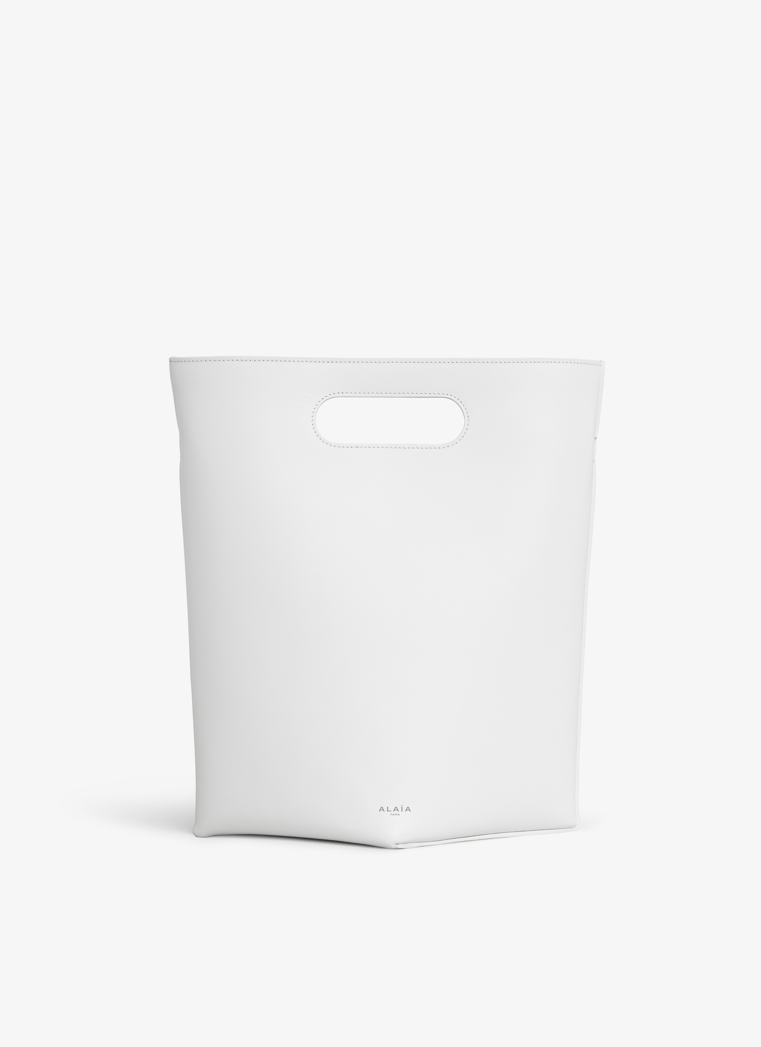 ALAÏA OPTIC WHITE FOLDED BAG IN CALFSKIN