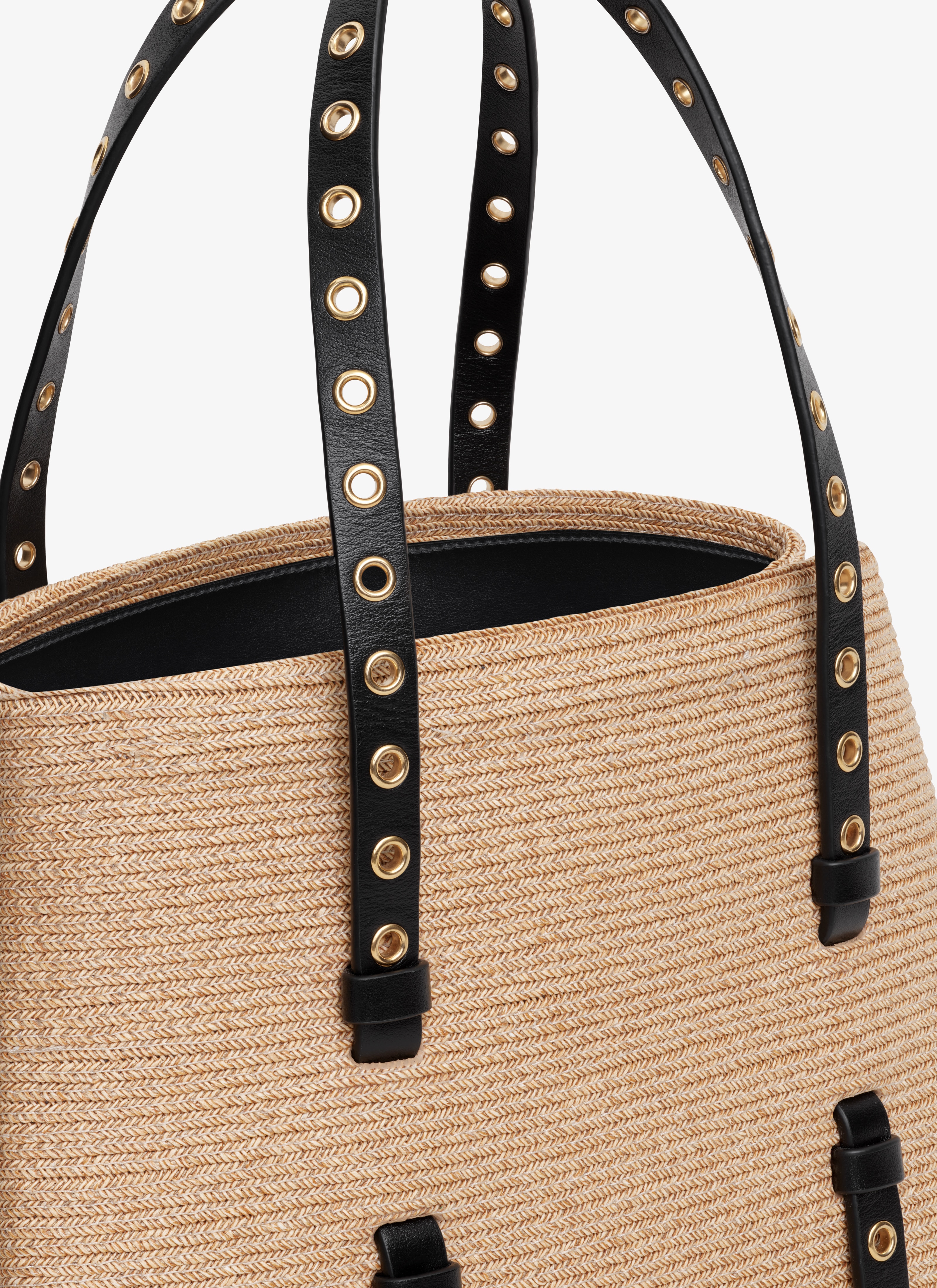 ALAÏA NATURAL MINA 25 BAG IN PAPER STRAW