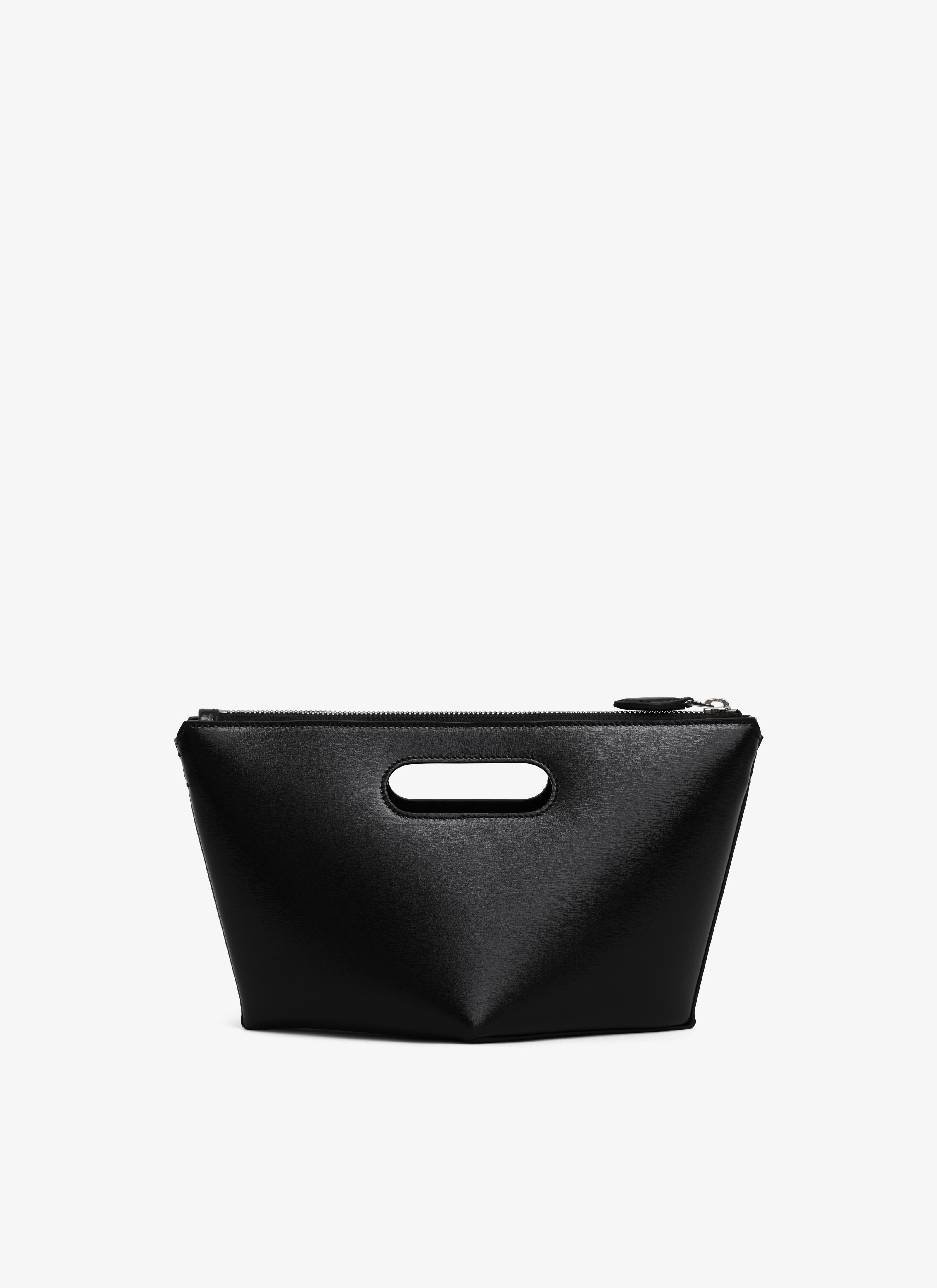 ALAIA Women s Black FOLDED ZIPPED BAG IN CALFSKIN ALAIA IE