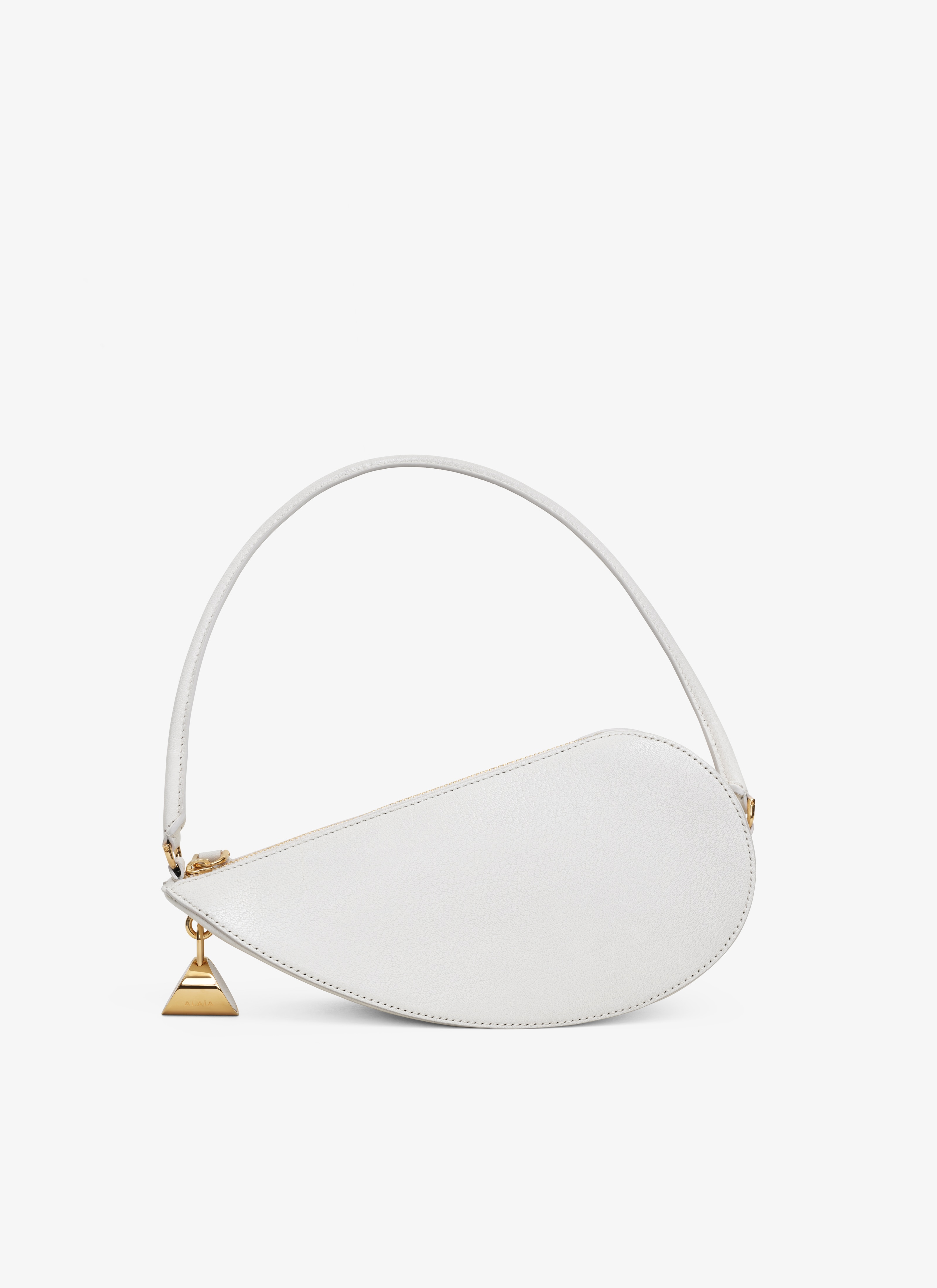 ALAÏA IVORY LE DEMI-CŒUR BAG IN GOATSKIN