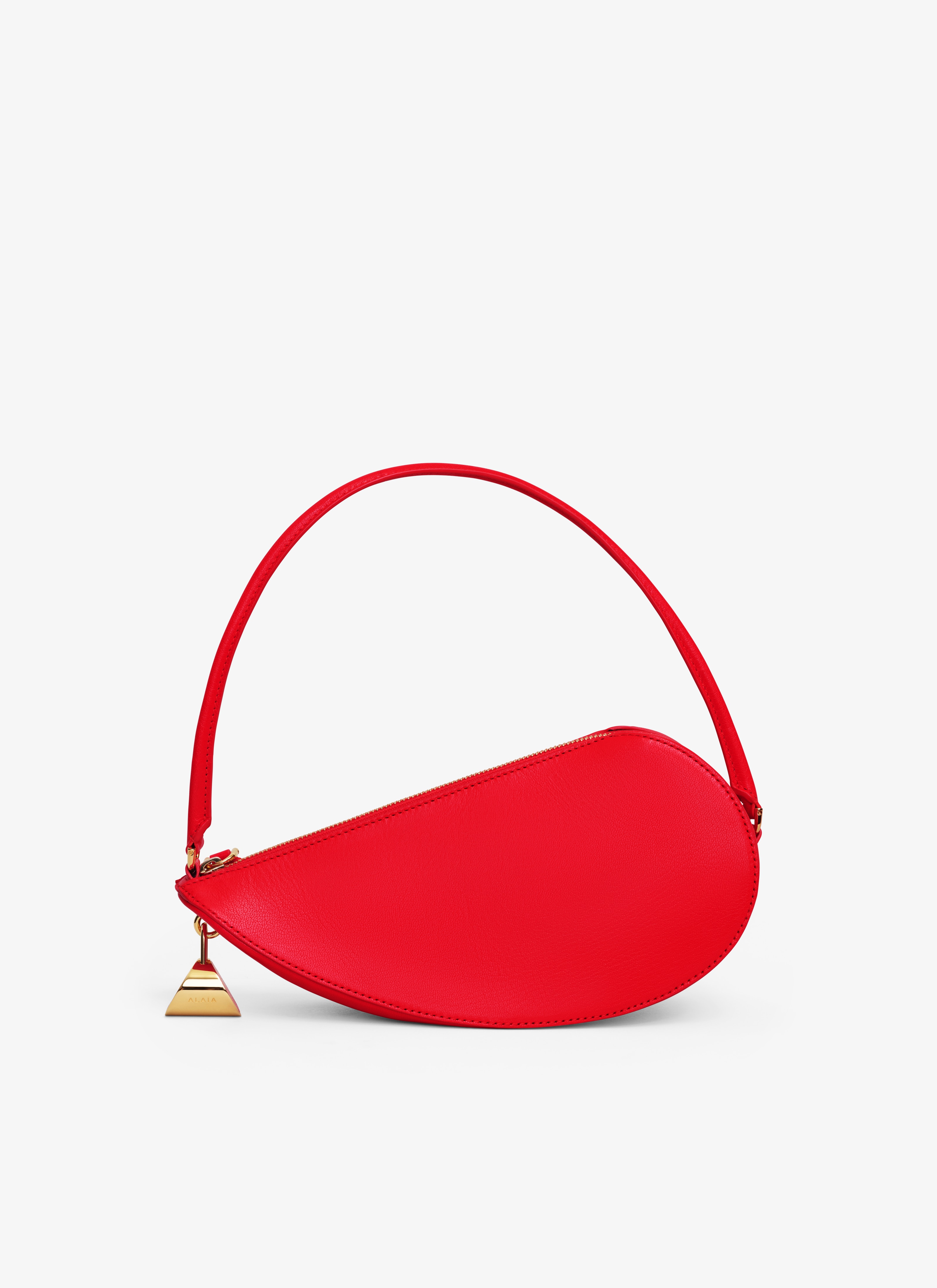 ALAÏA RED LE DEMI-CŒUR BAG IN GOATSKIN