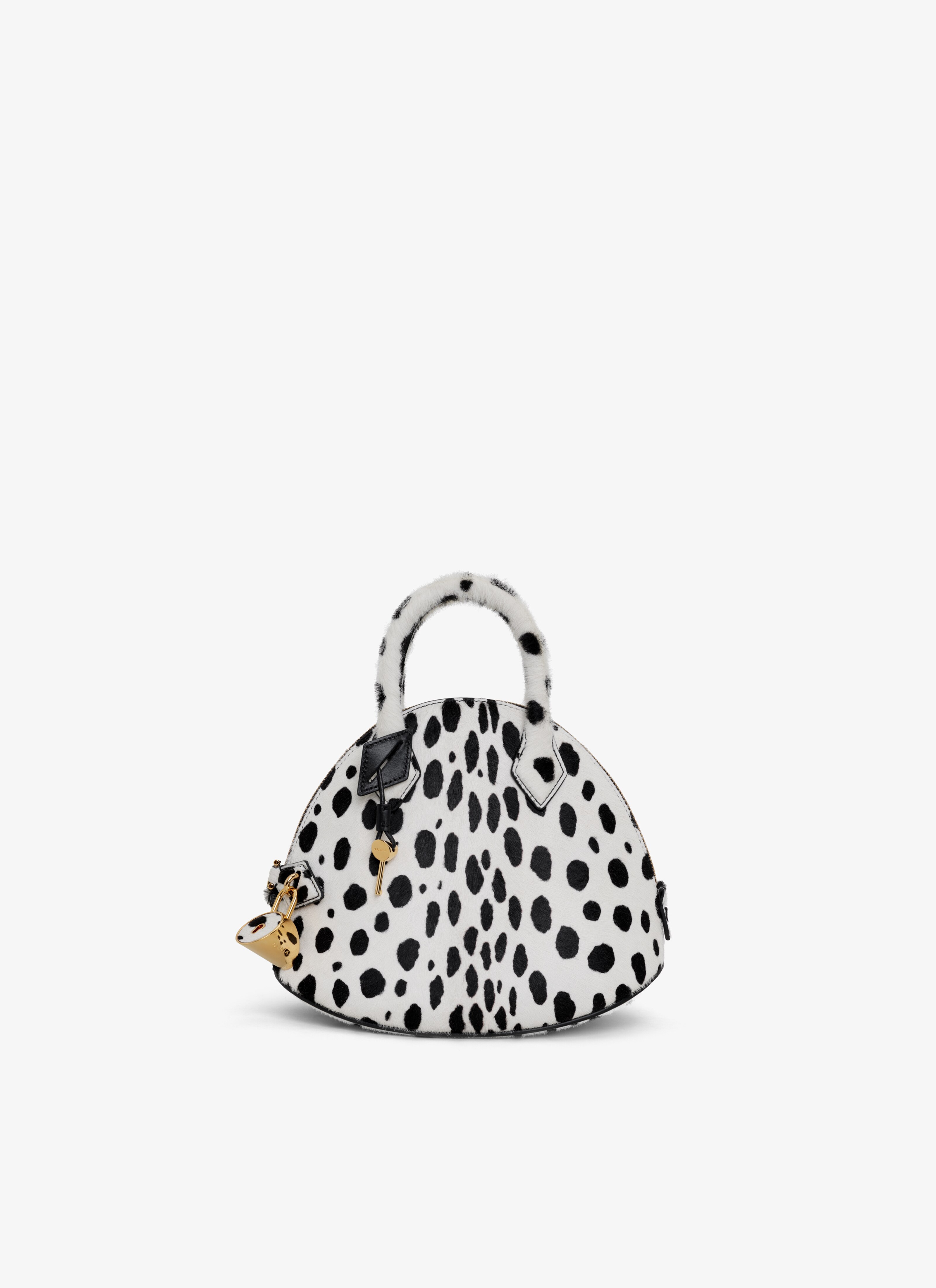 ALAÏA WHITE/BLACK DOME 25 BAG IN CALFSKIN