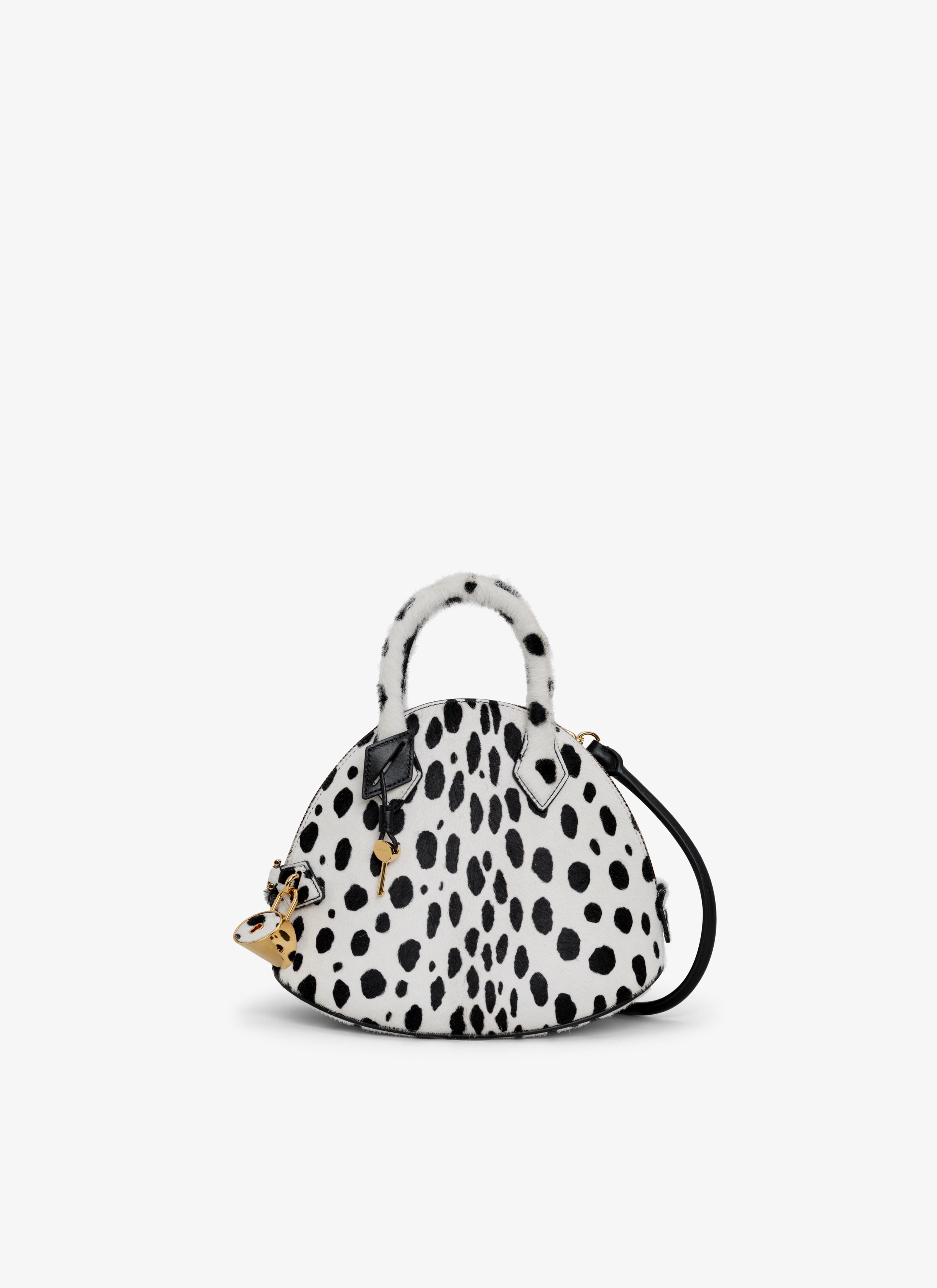 ALAÏA WHITE/BLACK DOME 25 BAG IN CALFSKIN