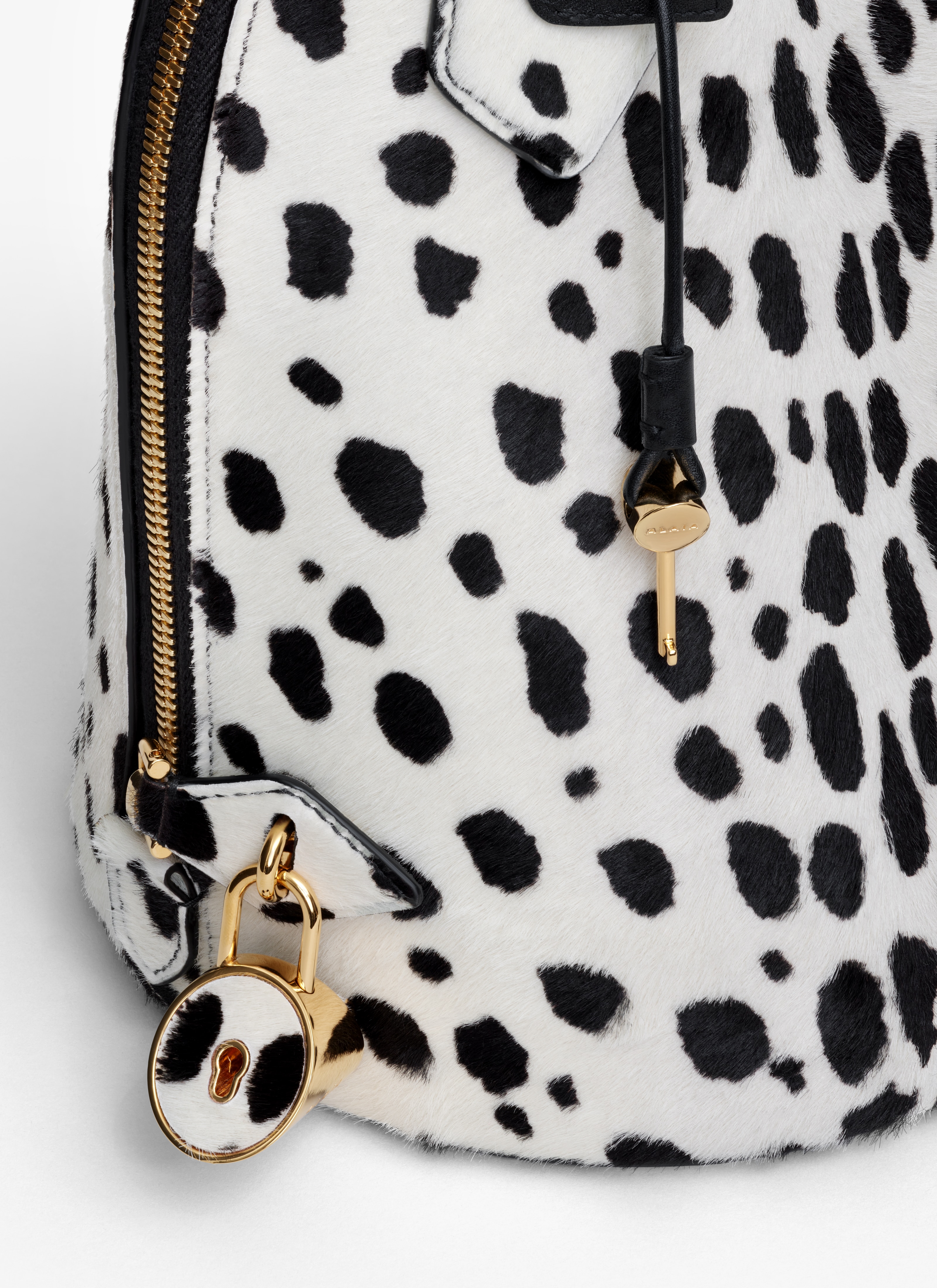 ALAÏA WHITE/BLACK DOME 19 BAG IN CALFSKIN