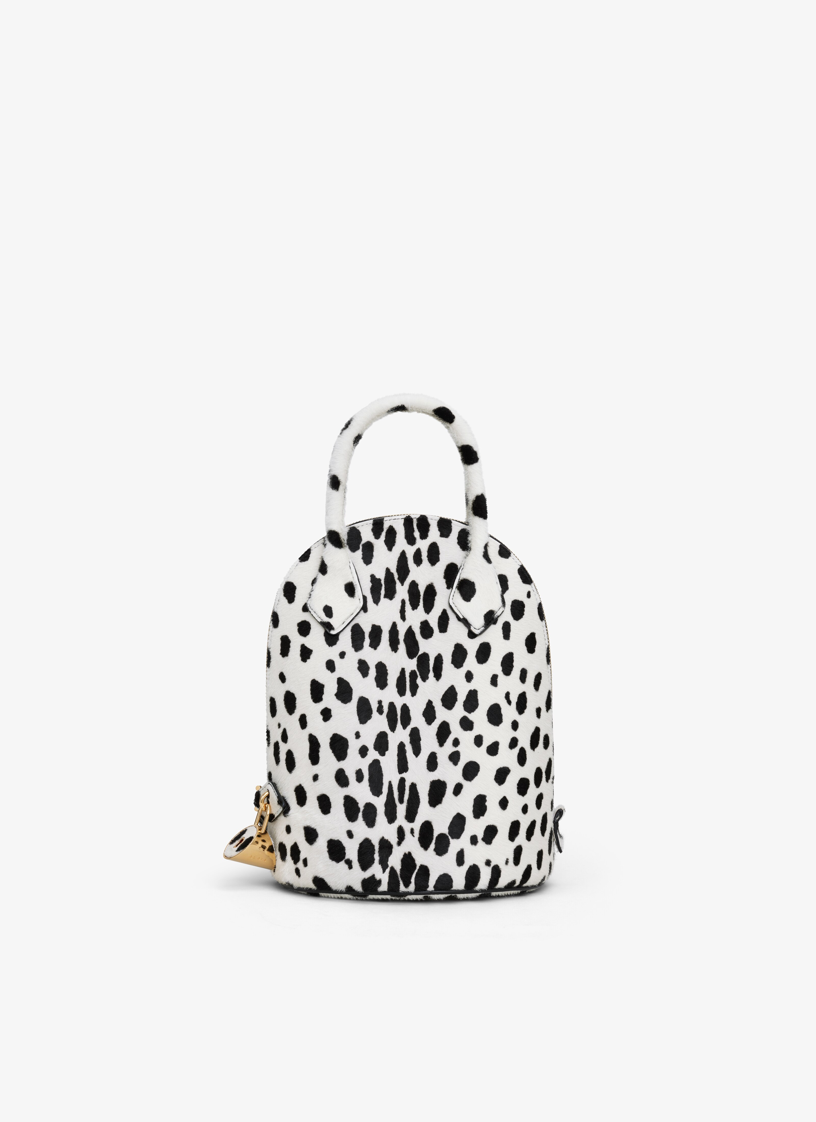 ALAÏA WHITE/BLACK DOME 19 BAG IN CALFSKIN