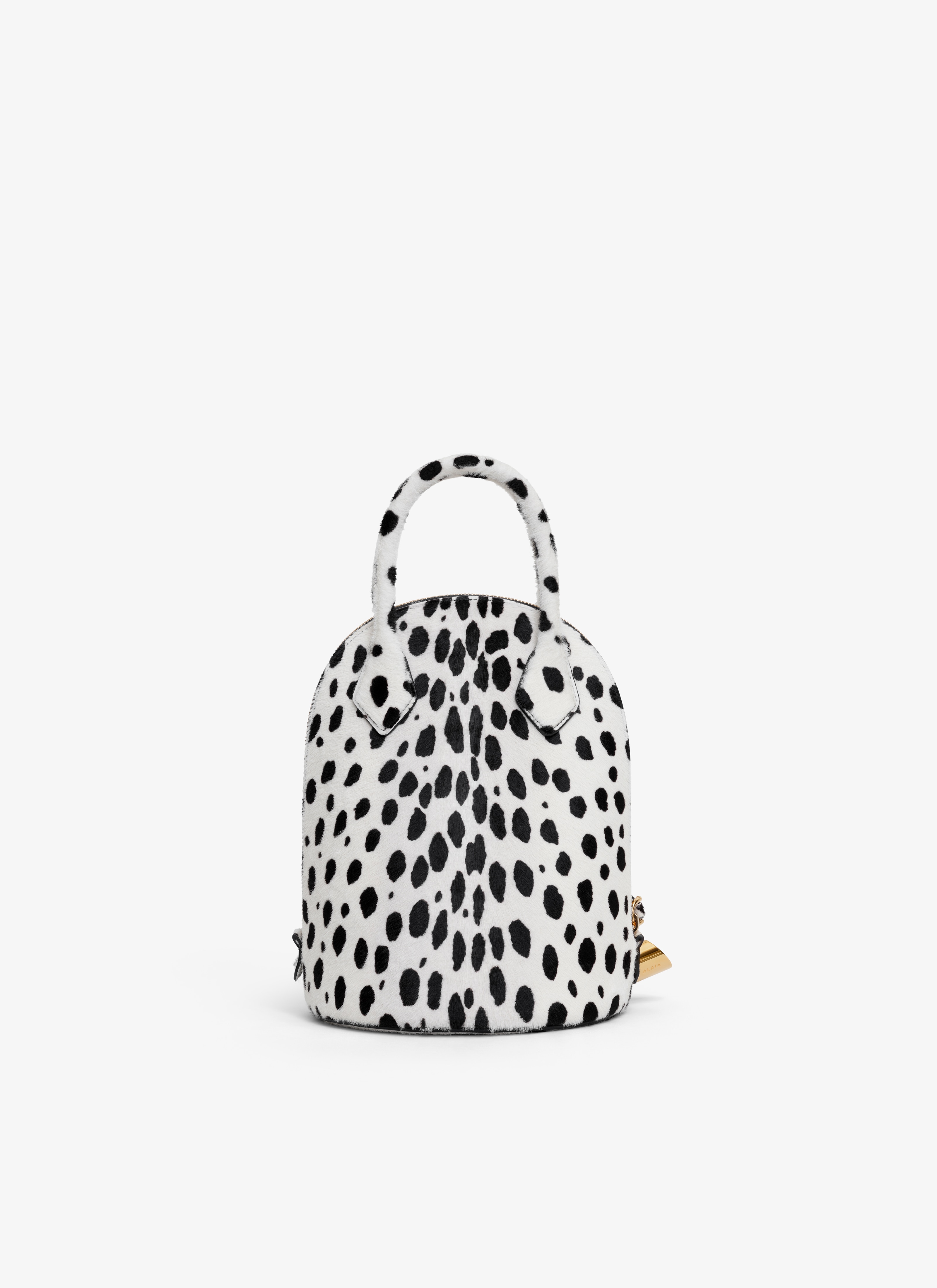 ALAÏA WHITE/BLACK DOME 19 BAG IN CALFSKIN