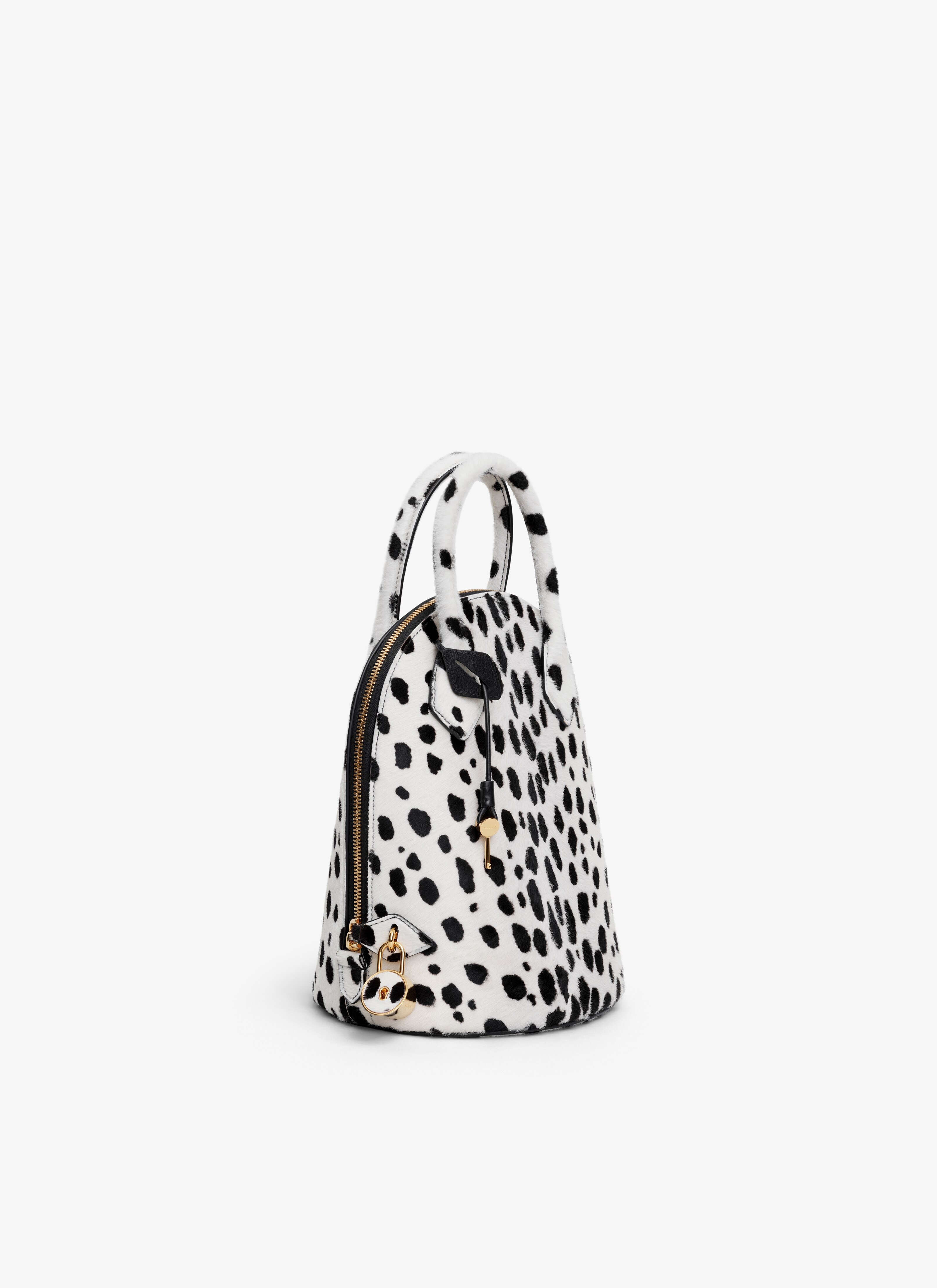 ALAÏA WHITE/BLACK DOME 19 BAG IN CALFSKIN
