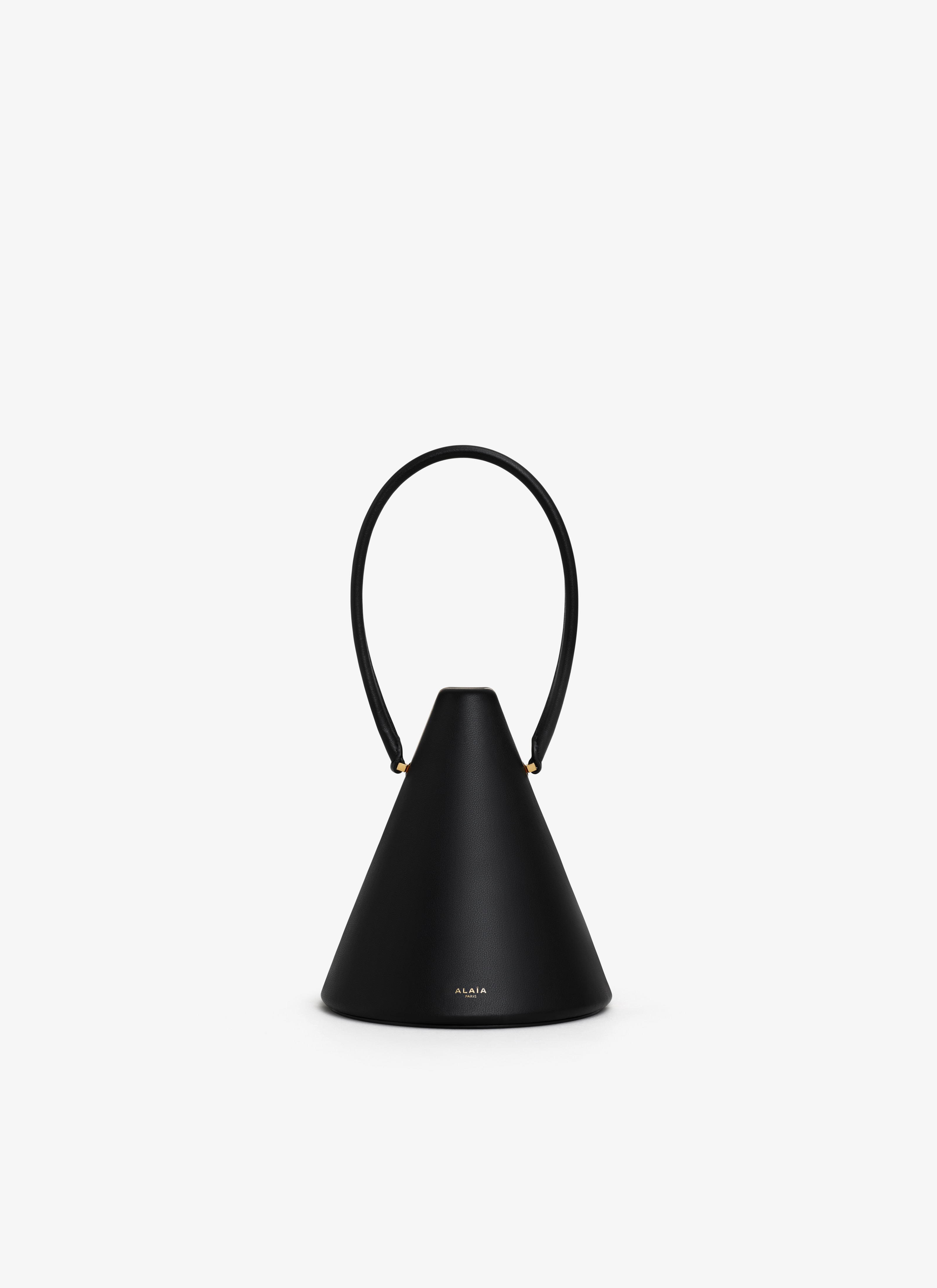 ALAÏA BLACK CONE MINAUDIERE IN LAMBSKIN