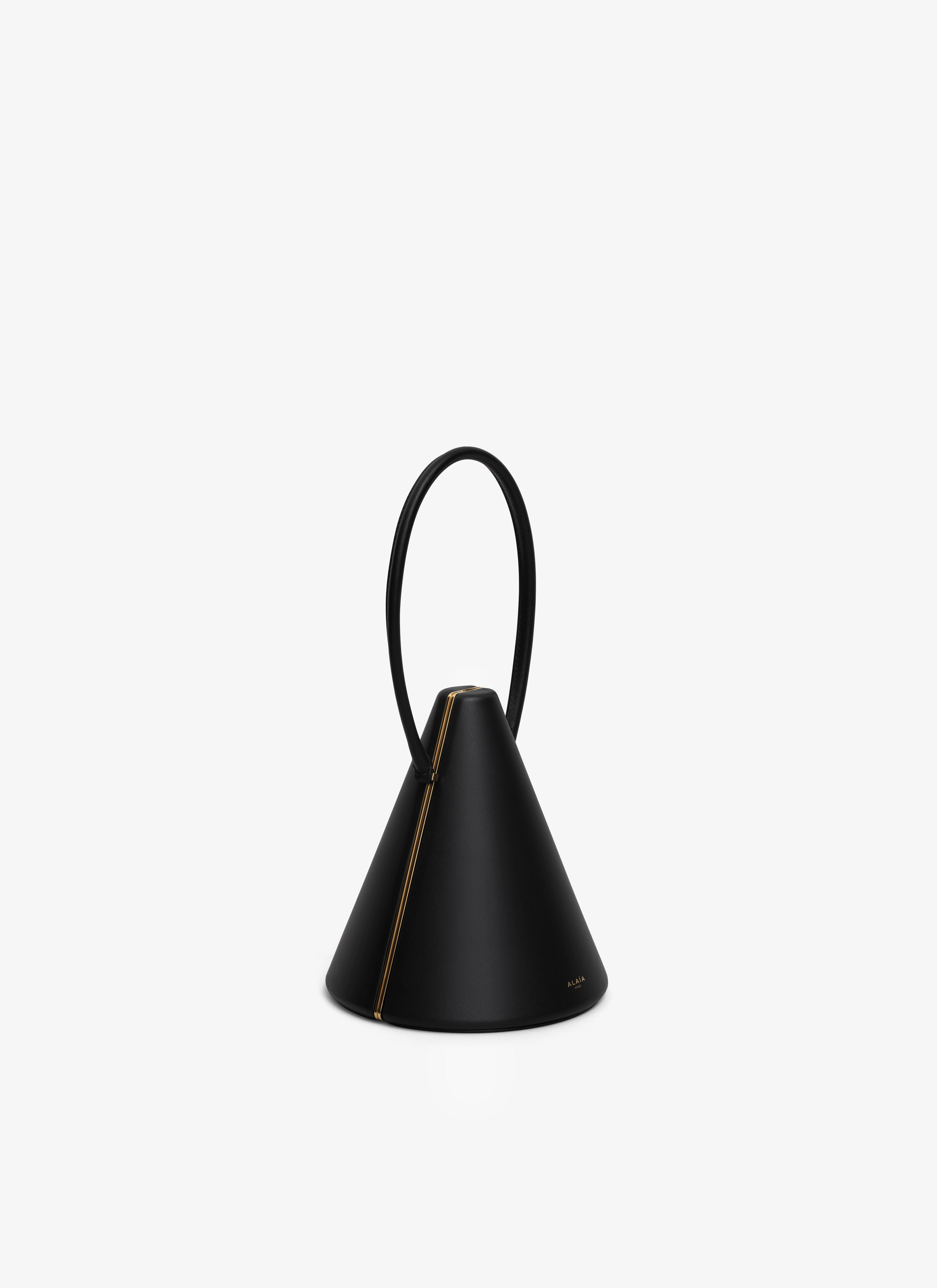 ALAÏA BLACK CONE MINAUDIERE IN LAMBSKIN