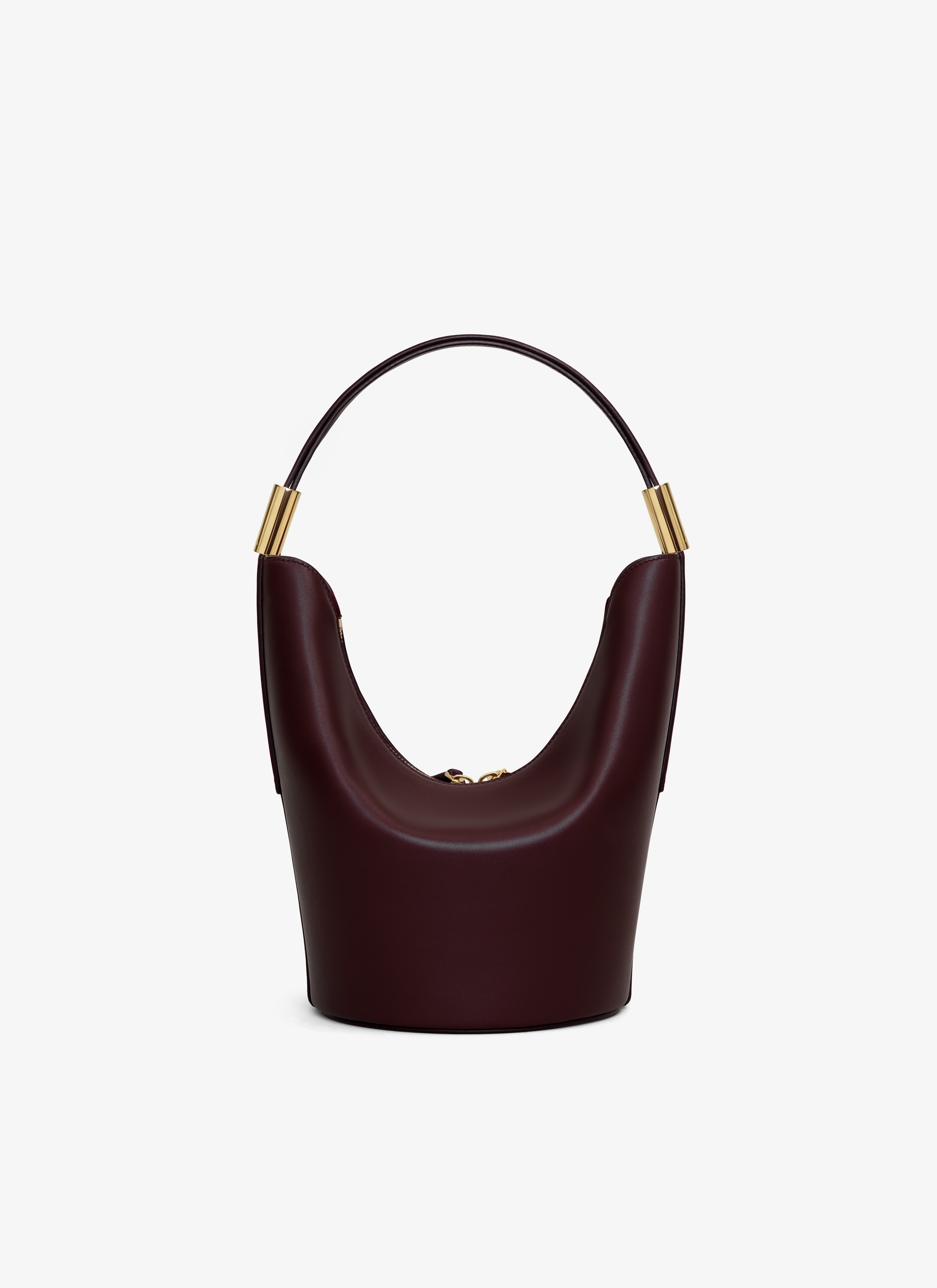 ALAÏA 레드 염소가죽 스웨이드 및 송아지 가죽 소재 SHAPE 스몰 백