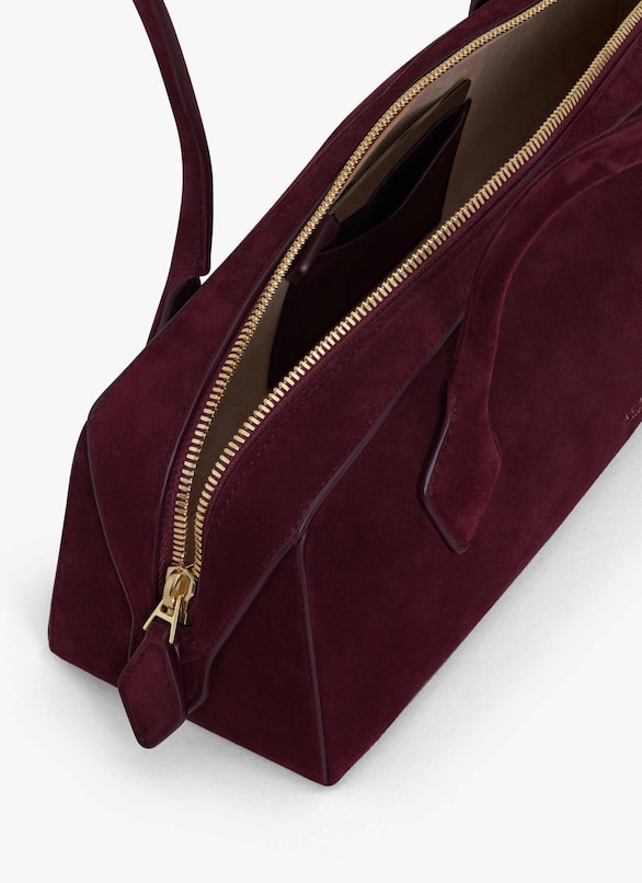 LE TECKEL MEDIUM BAG IN SUEDE GOATSKIN ALAÏA GARNET RED LE TECKEL MEDIUM BAG IN SUEDE GOATSKIN