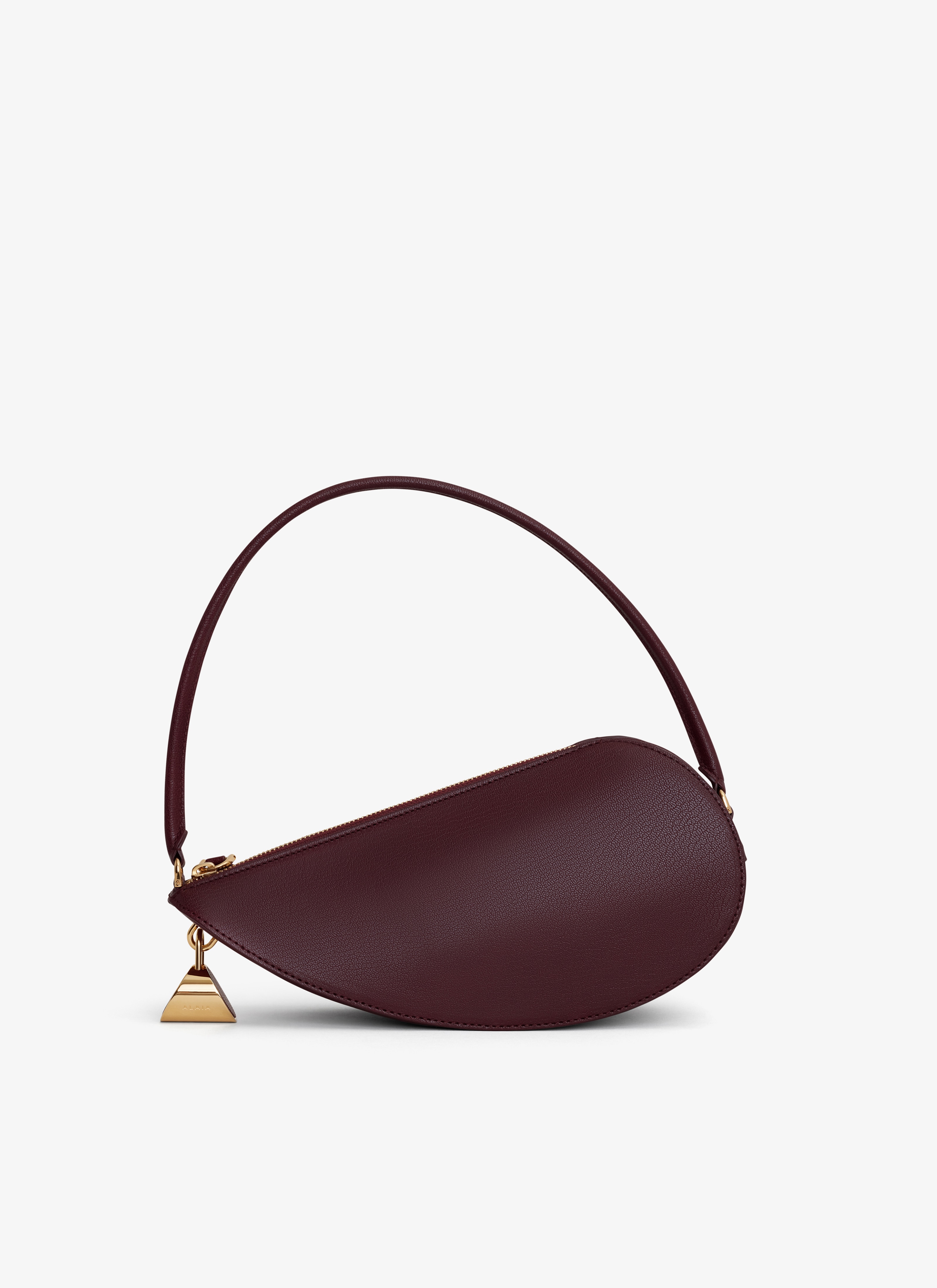 ALAÏA DARK RED LE DEMI-CŒUR 가죽 백