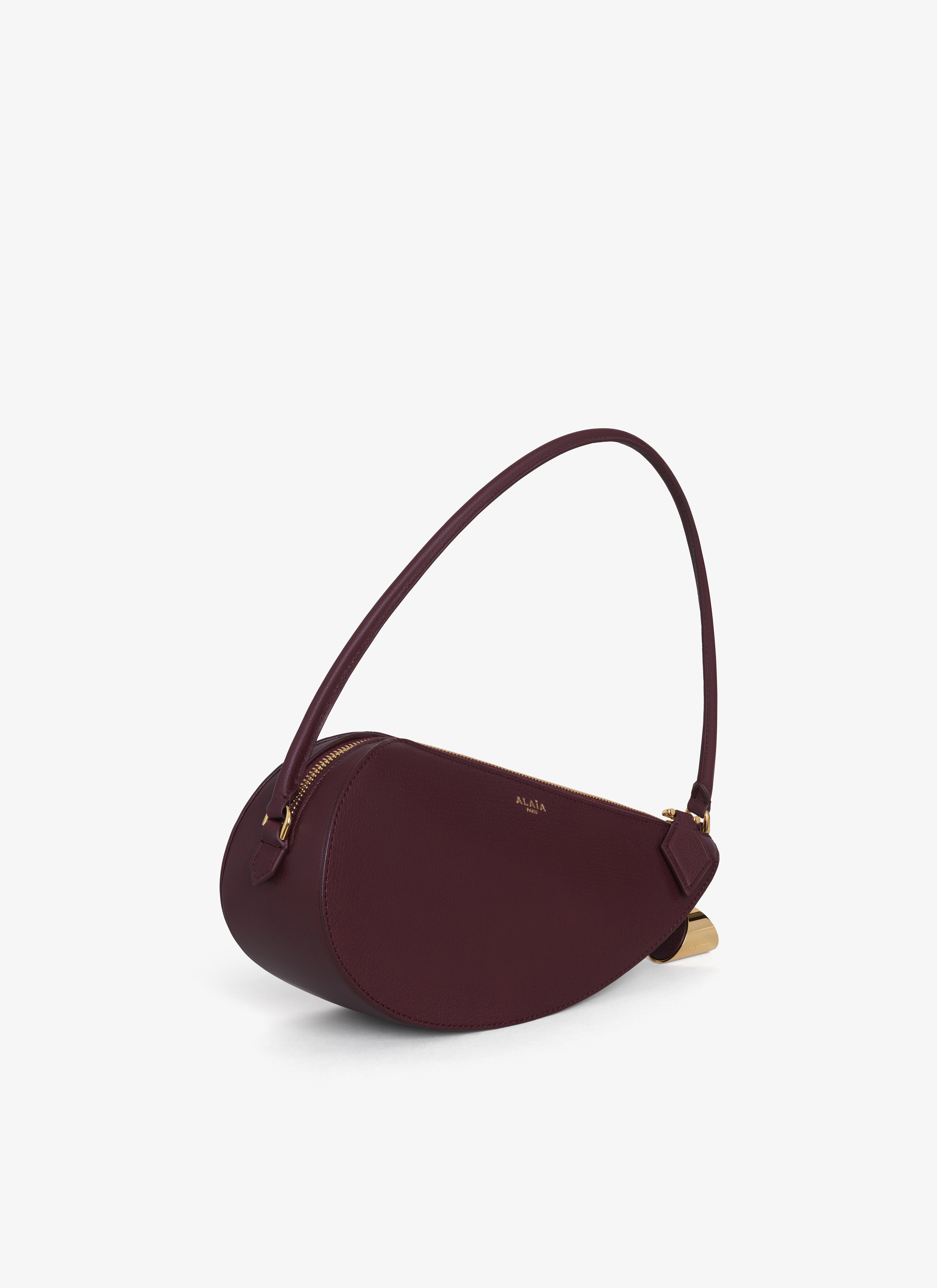 ALAÏA DARK RED LE DEMI-CŒUR 가죽 백