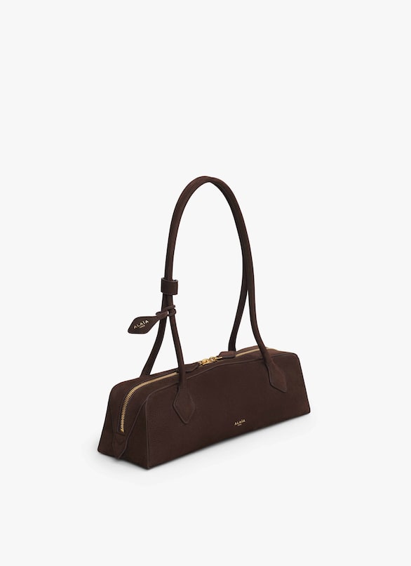 LE TECKEL MEDIUM BAG IN NUBUCK ALAÏA GOLDEN BROWN LE TECKEL MEDIUM BAG IN NUBUCK