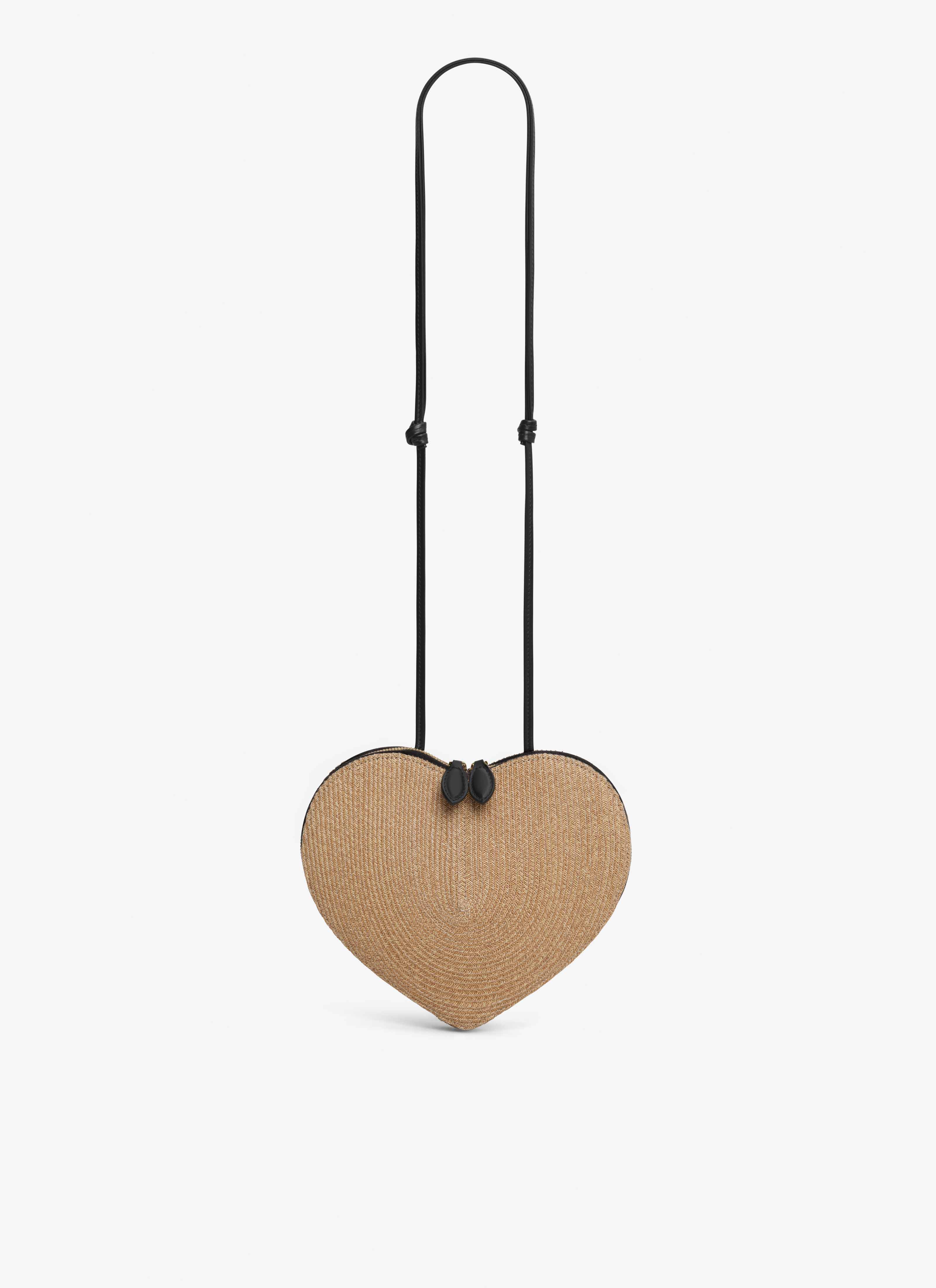 ALAÏA NATURAL LE CŒUR BAG IN PAPER STRAW