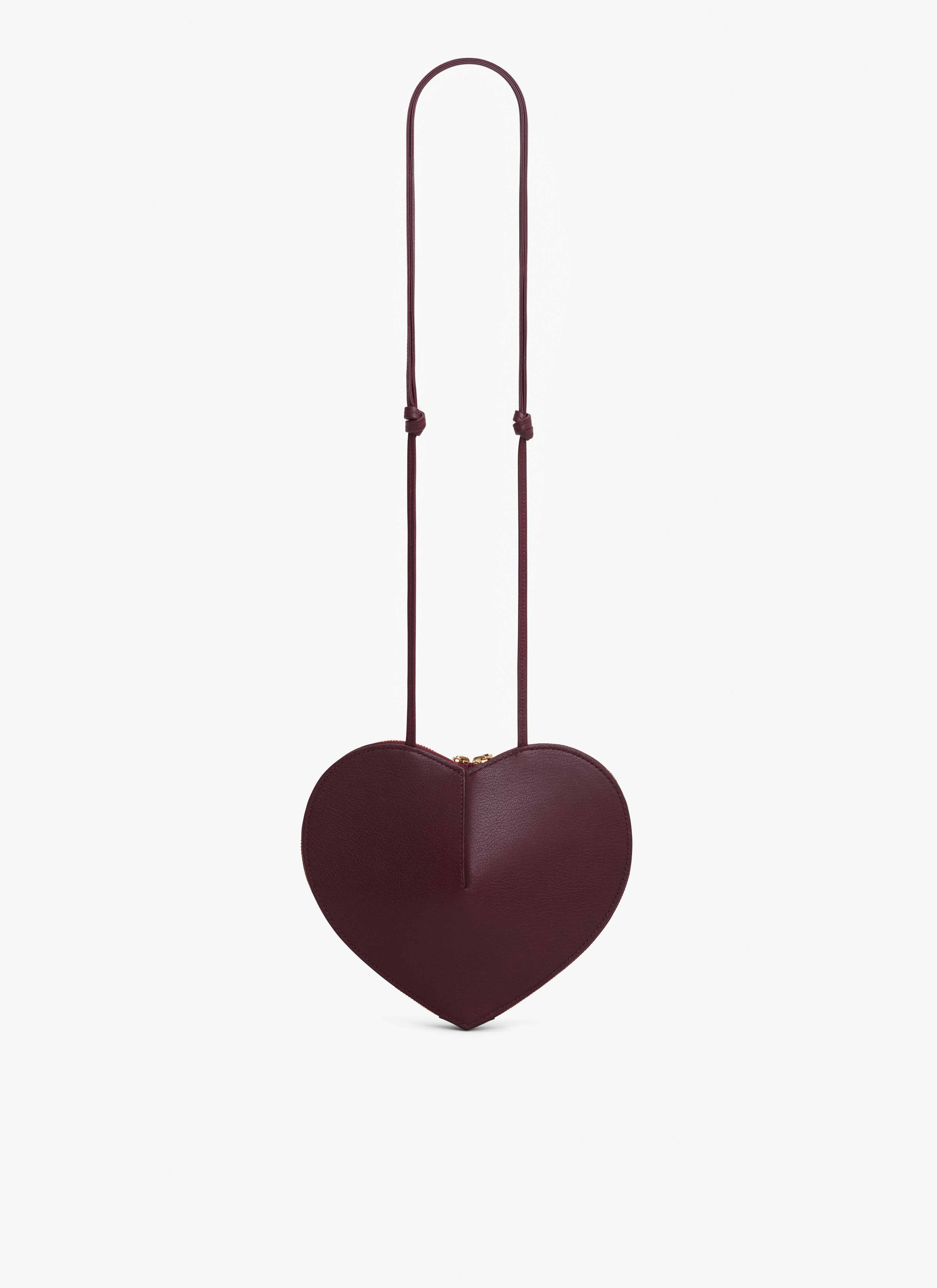 ALAÏA ROJO OSCURO BOLSO LE CŒUR BIMATERIAL DE PIEL