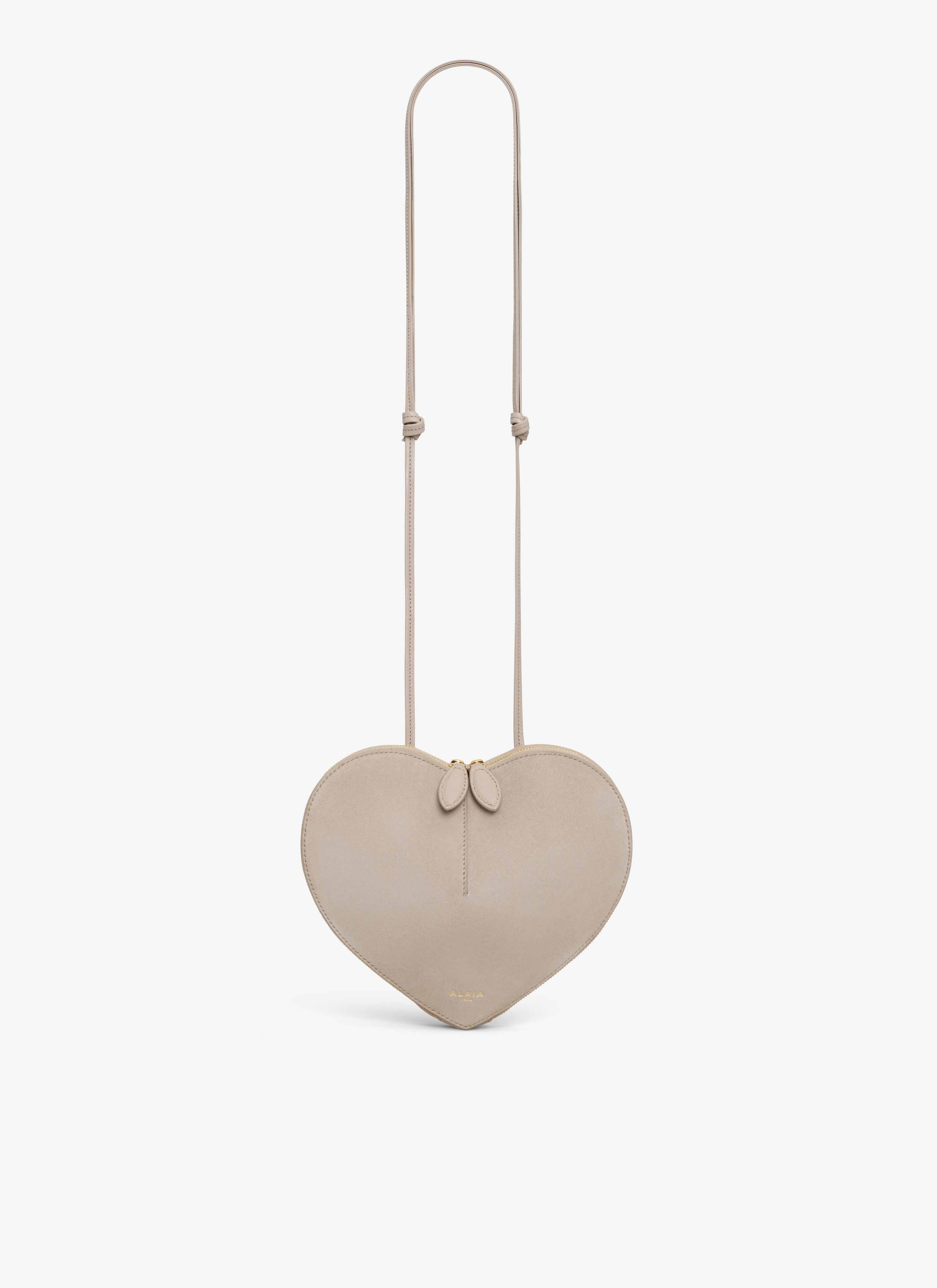 ALAÏA GREIGE BOLSO LE CŒUR BIMATERIAL DE PIEL
