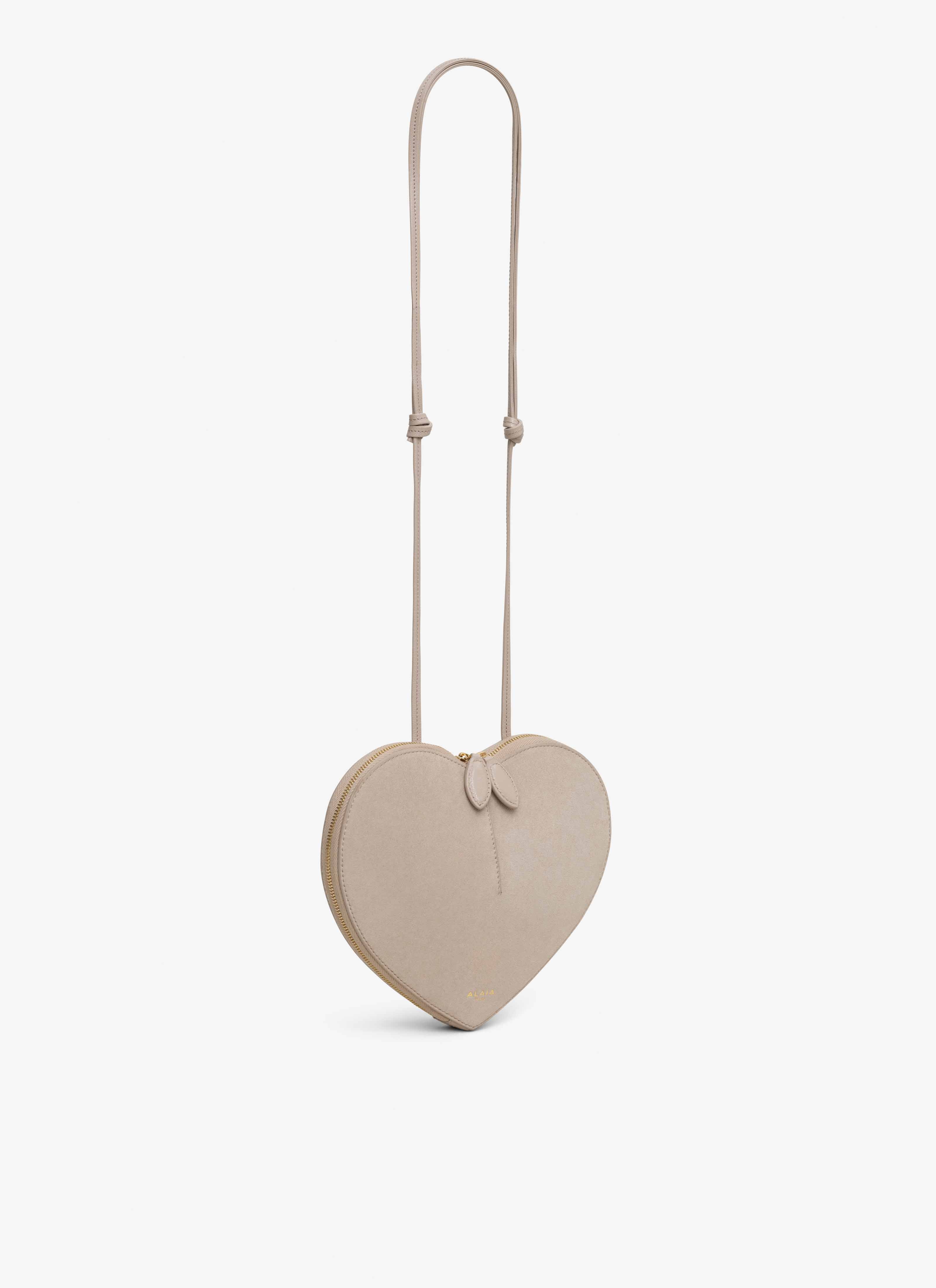 ALAÏA GREIGE BOLSO LE CŒUR BIMATERIAL DE PIEL