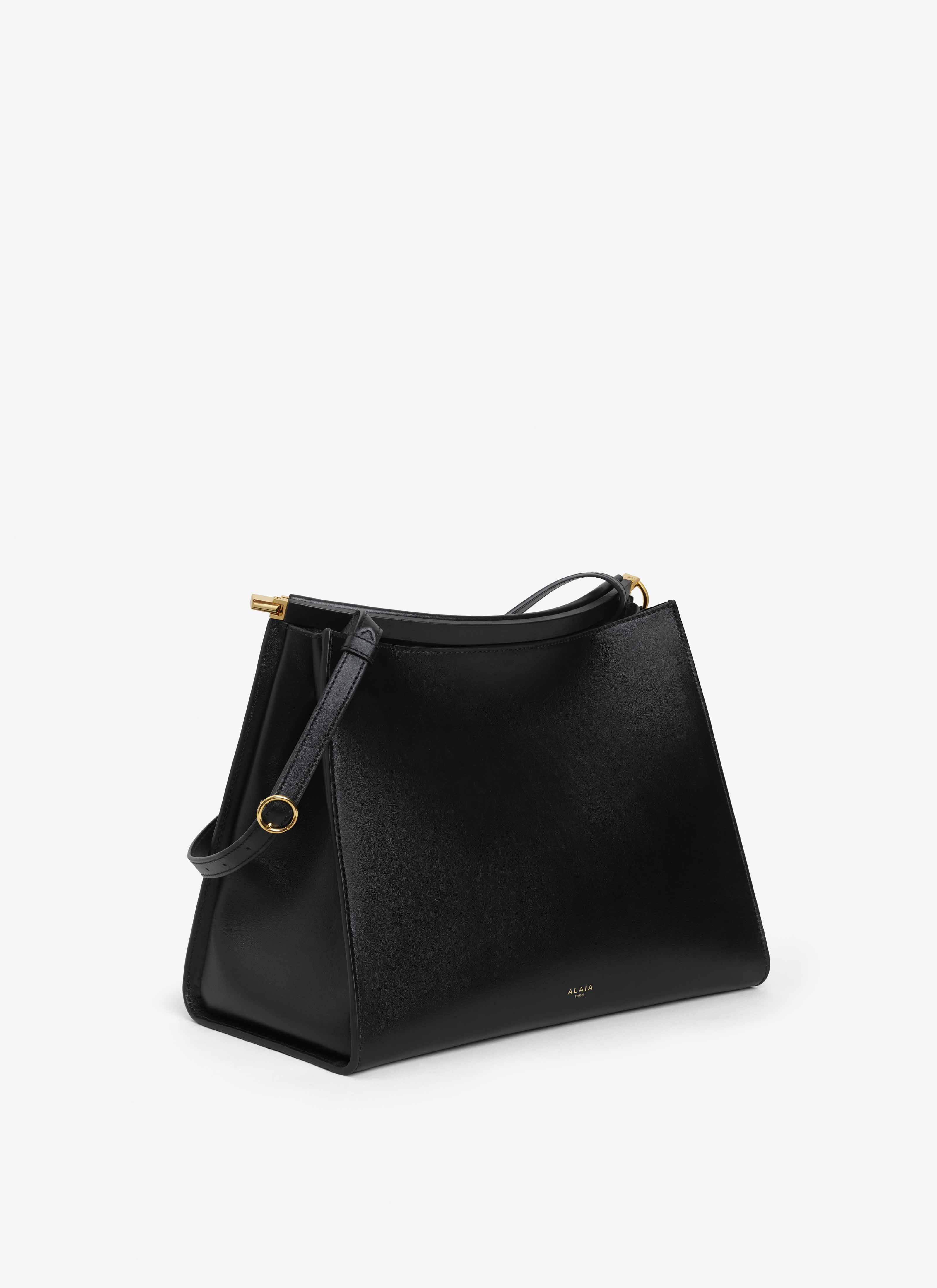 ALAÏA BLACK LE CLICK MEDIUM SQUARE BAG IN CALFSKIN