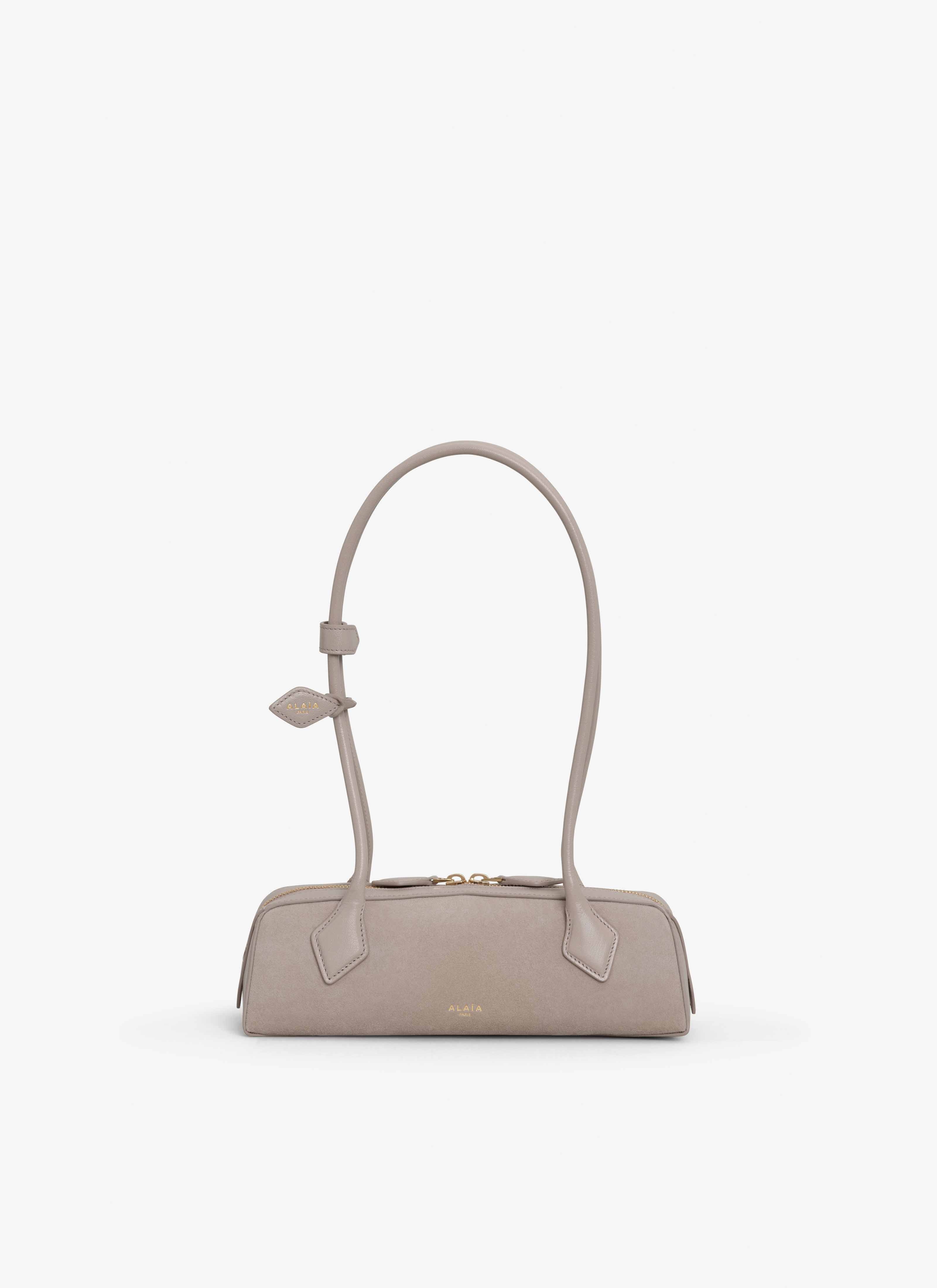 ALAÏA GREGE LE TECKEL SMALL BI-MATERIAL BAG IN LEATHER
