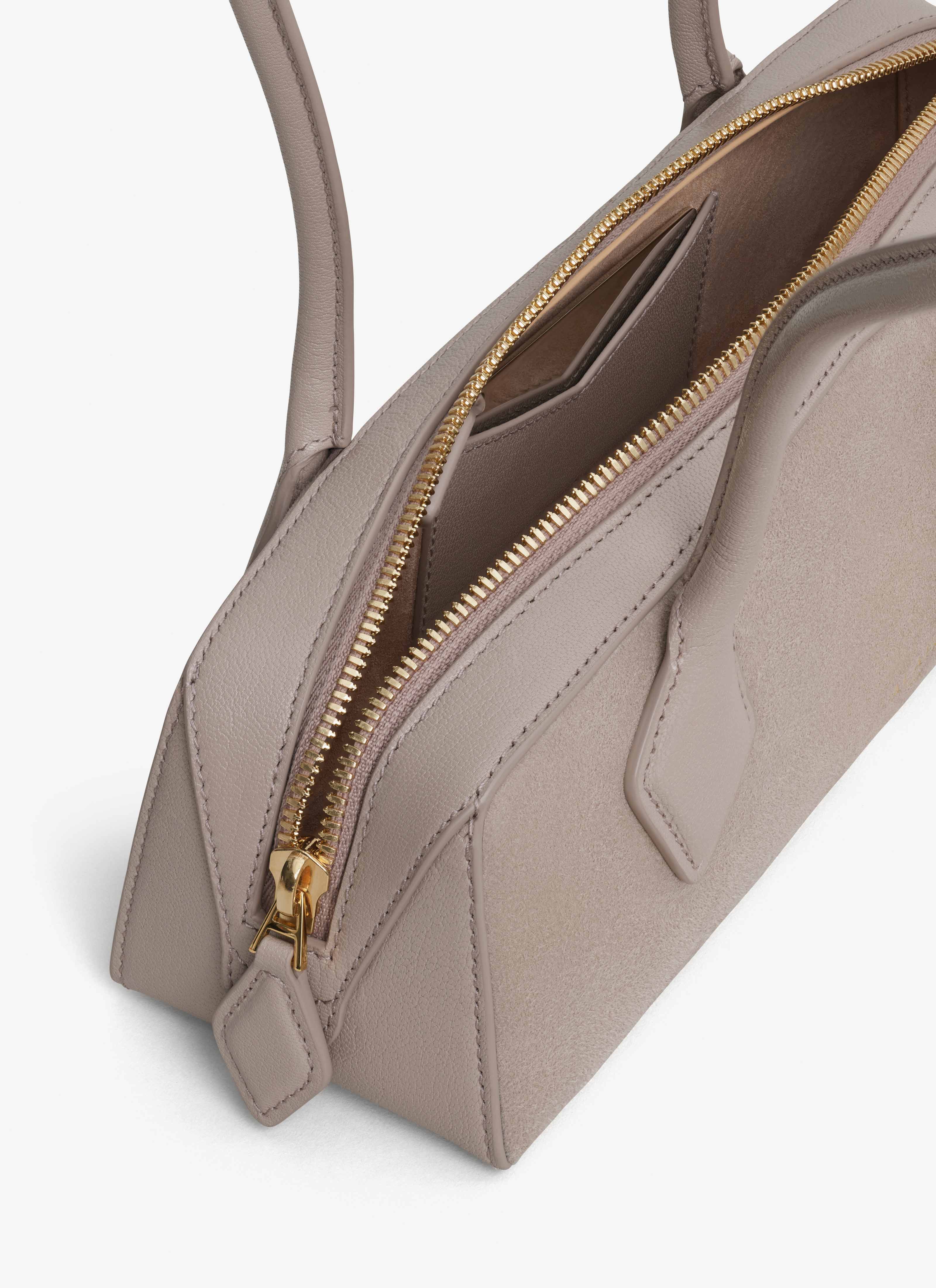 ALAÏA GREGE LE TECKEL SMALL BI-MATERIAL BAG IN LEATHER