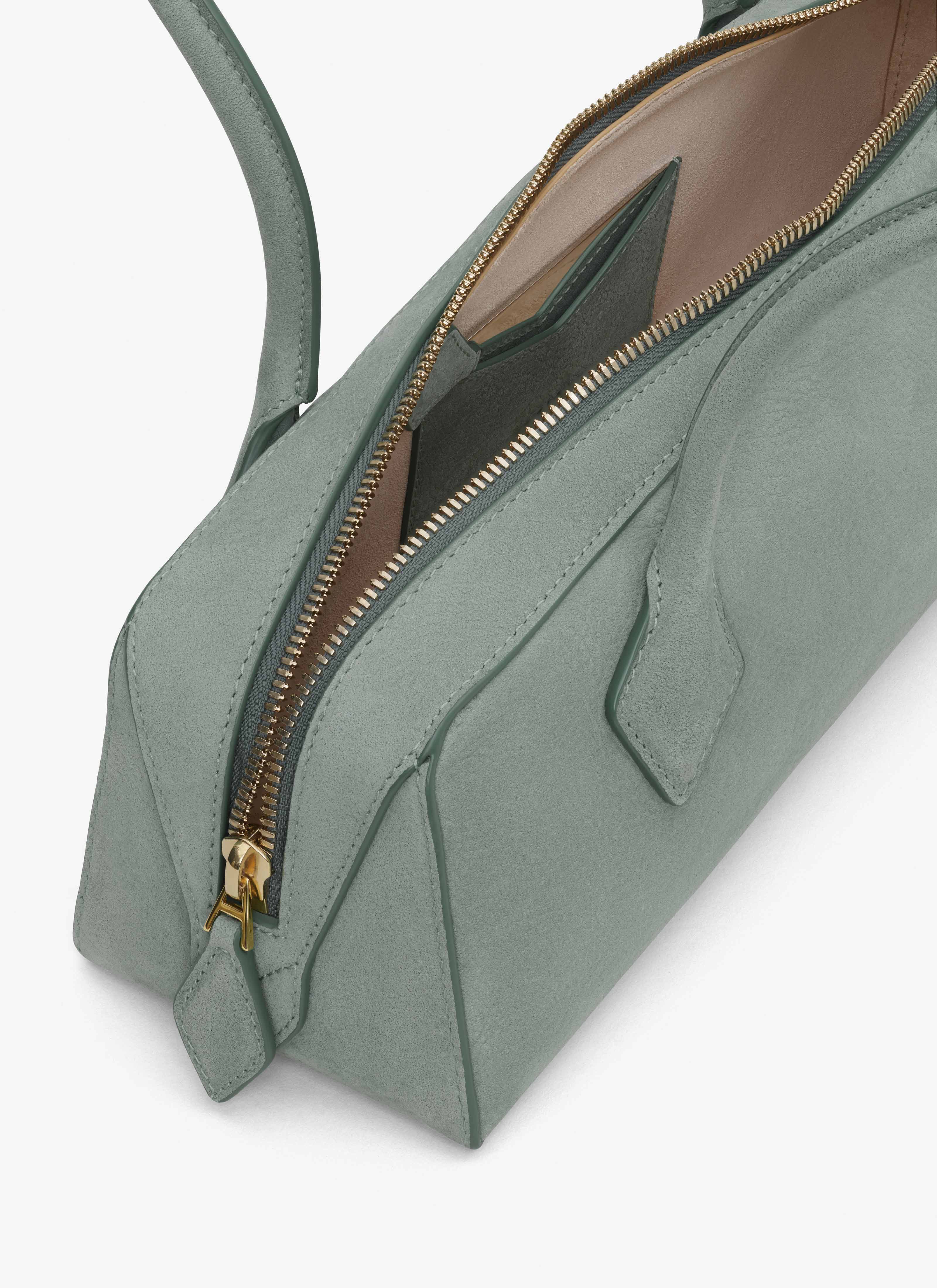 ALAÏA SAGE LE TECKEL MEDIUM BAG IN NUBUCK