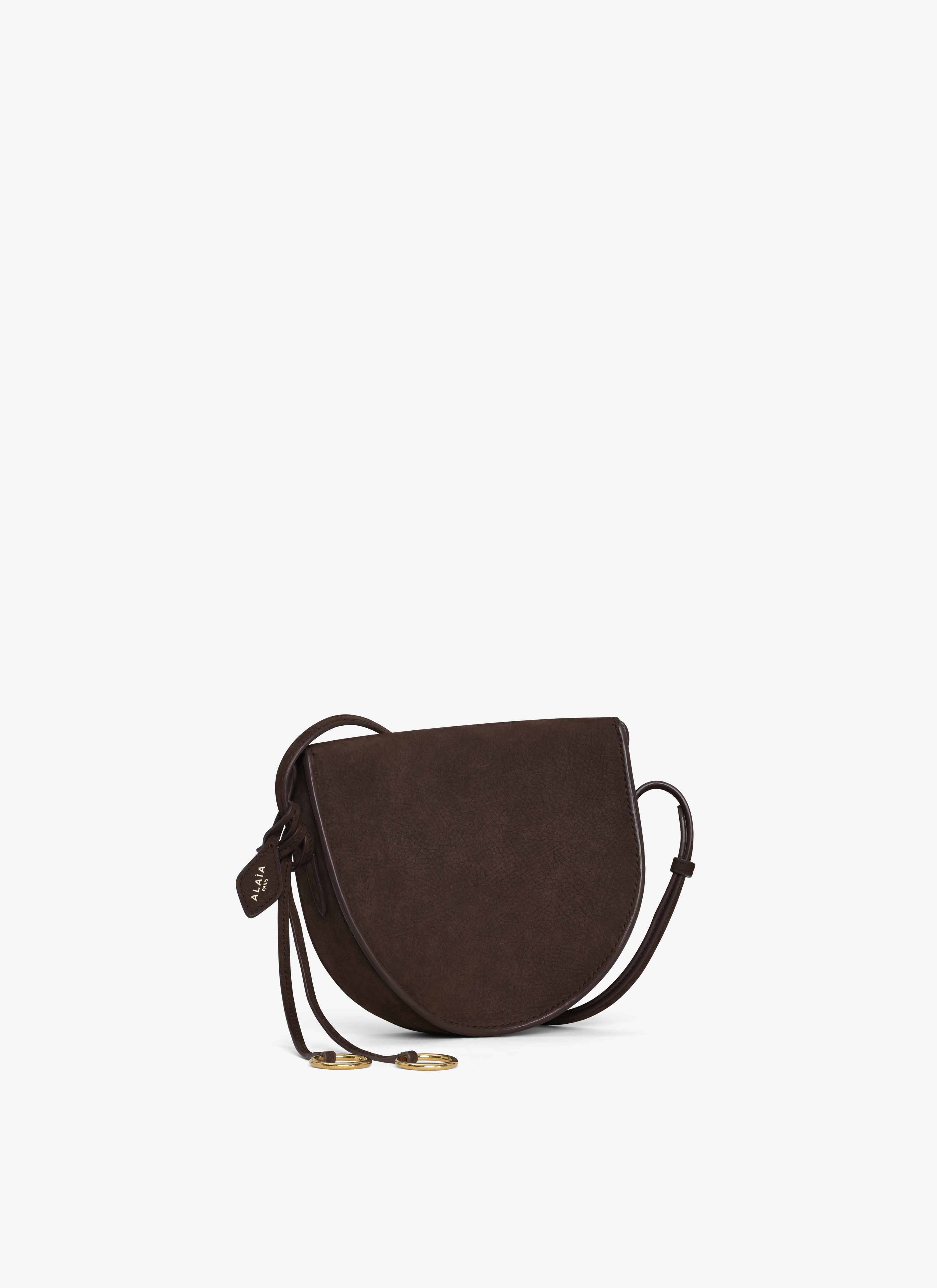 ALAÏA DARK BROWN HIP BAG IN NUBUCK