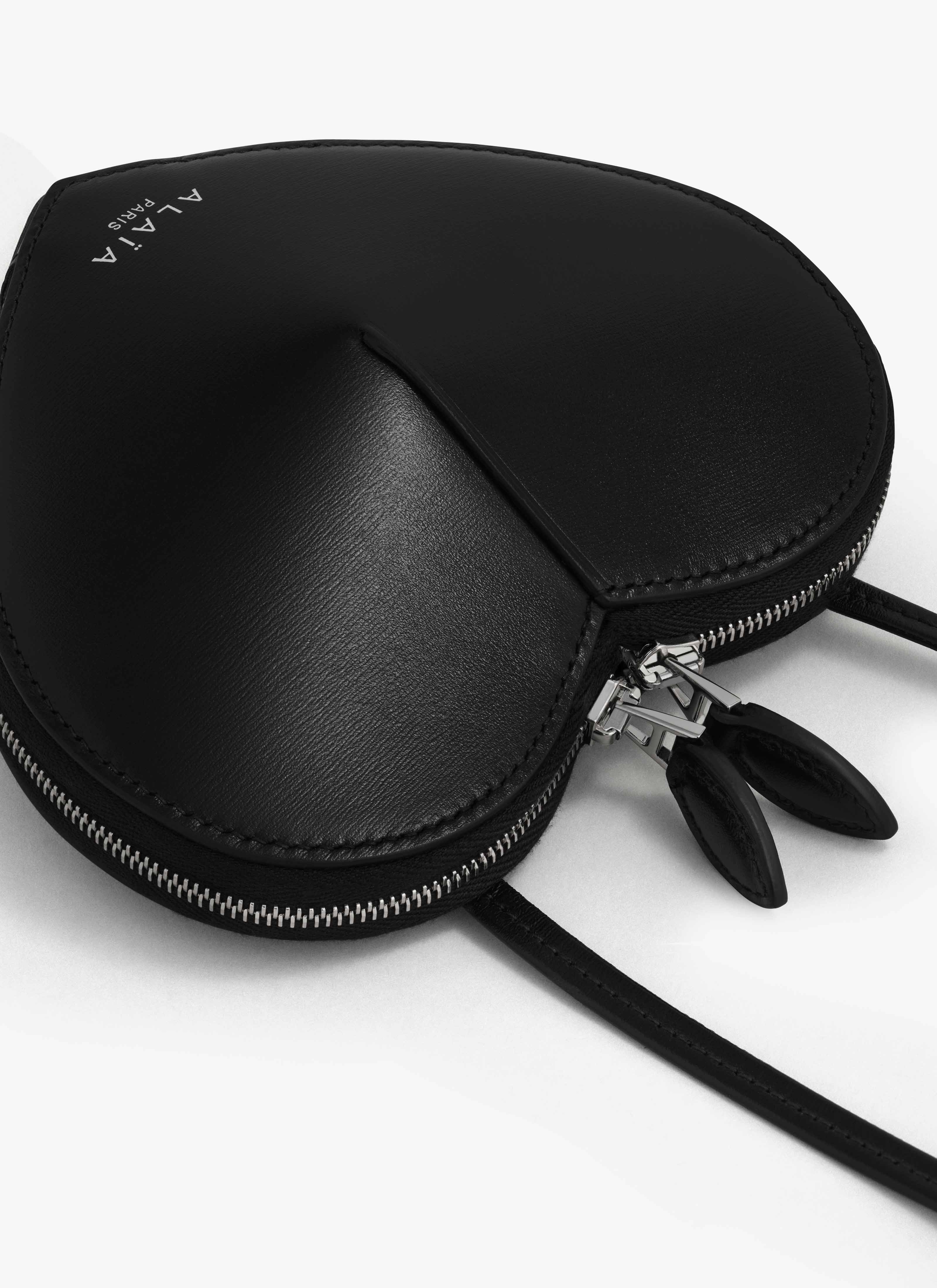 ALAÏA BLACK LE CŒUR SMALL BAG IN CALFSKIN