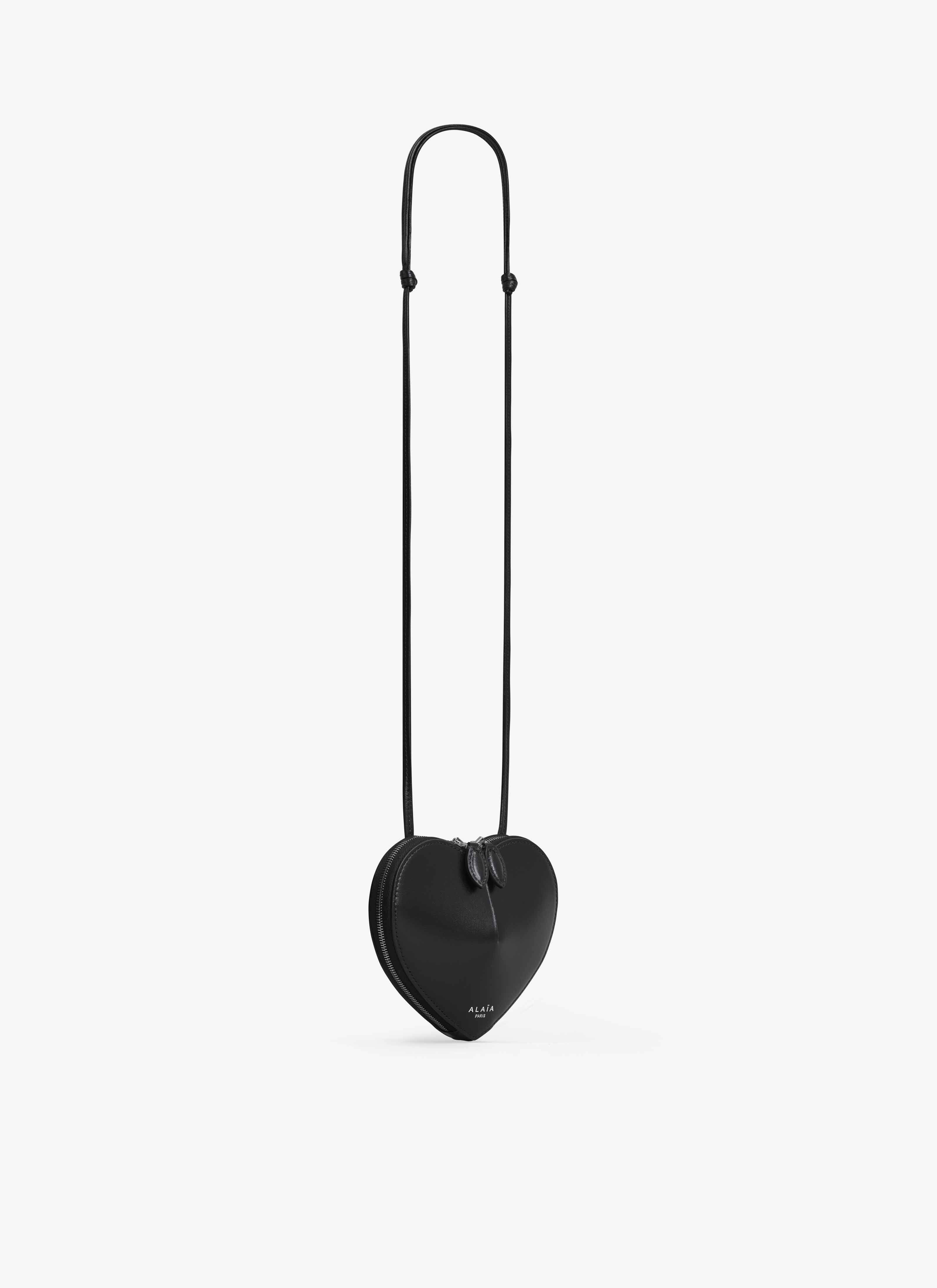 ALAÏA BLACK LE CŒUR SMALL BAG IN CALFSKIN