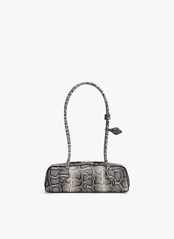 LE TECKEL SMALL BAG IN AYERS LEATHER ALAÏA WHITE/BLACK LE TECKEL SMALL BAG IN AYERS LEATHER