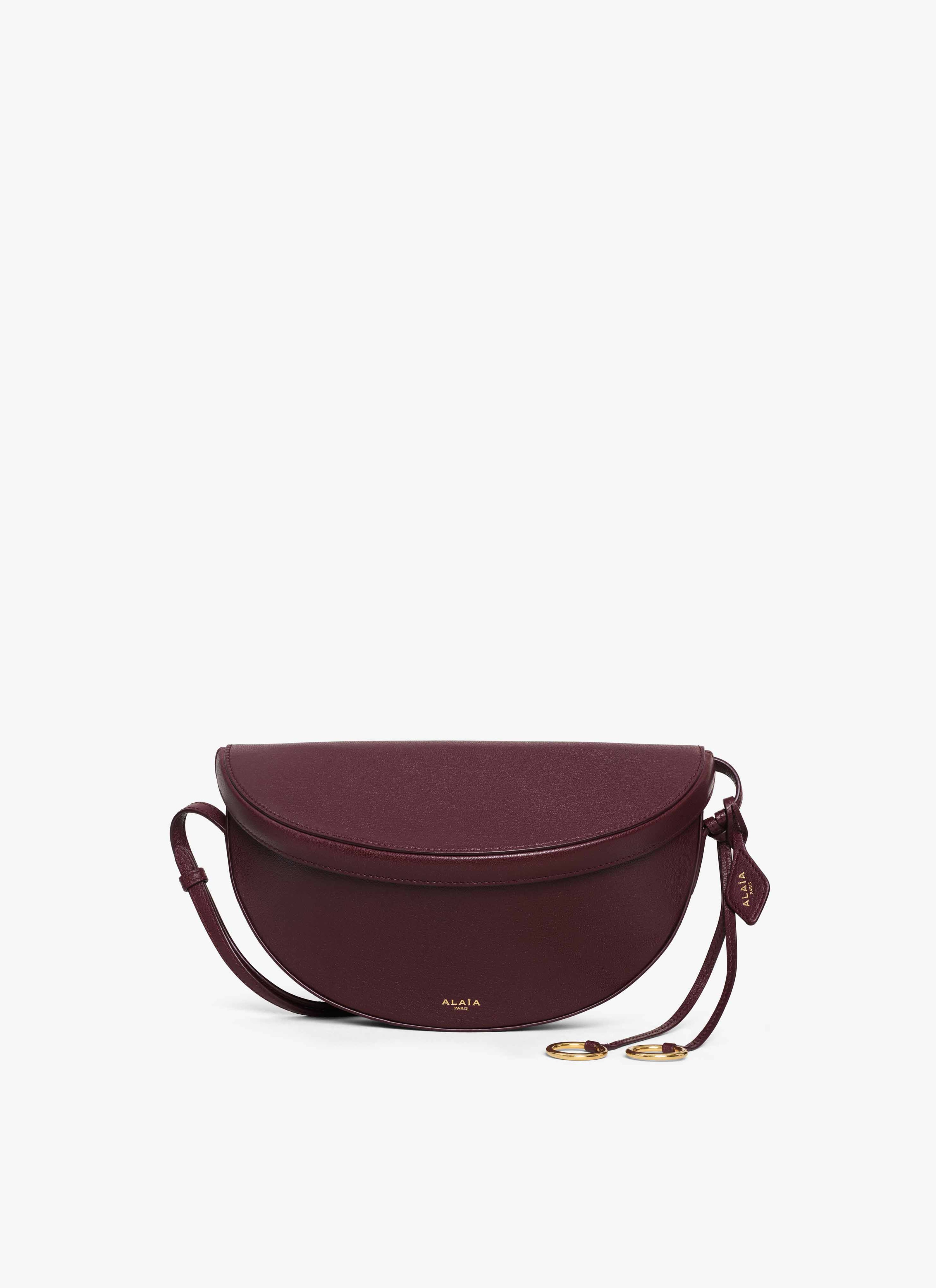 ALAÏA GARNET RED HIP EAST WEST BAG IN GOATSKIN