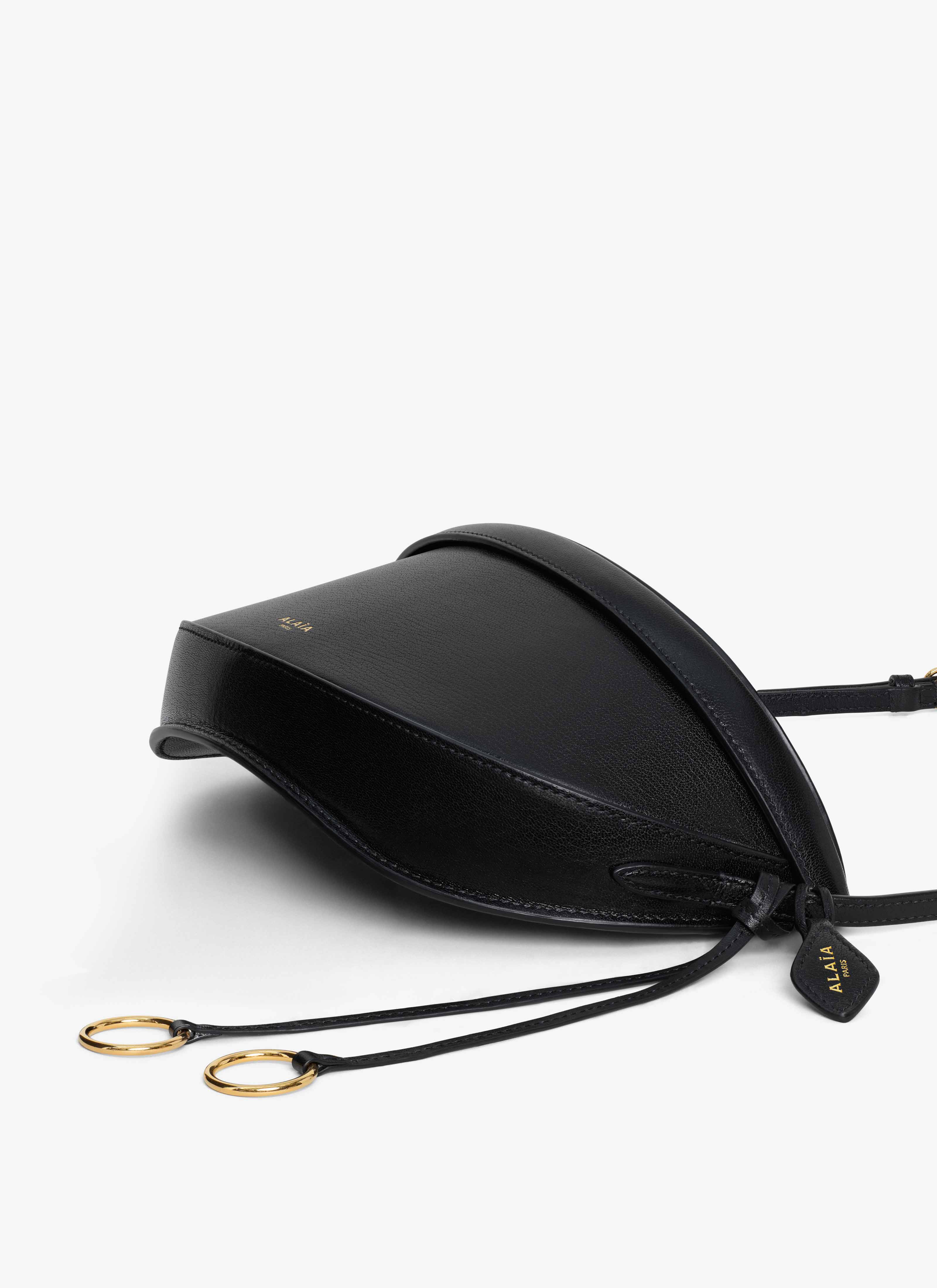 ALAÏA BLACK HIP EAST WEST BAG IN GOATSKIN